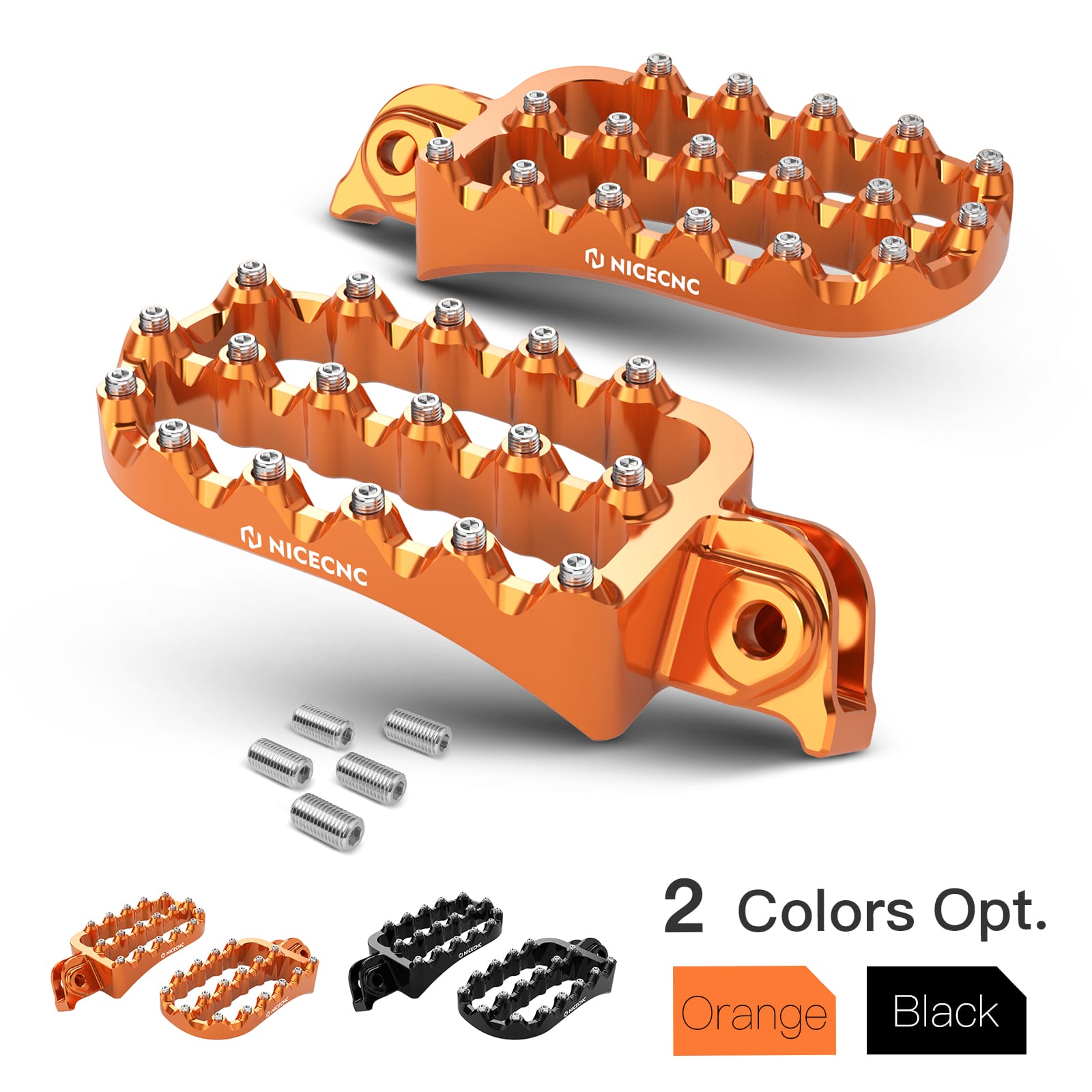 Forged 0° Flat Wide Enlarged Foot Pegs Pedals For KTM 390 Adventure 2020-2024