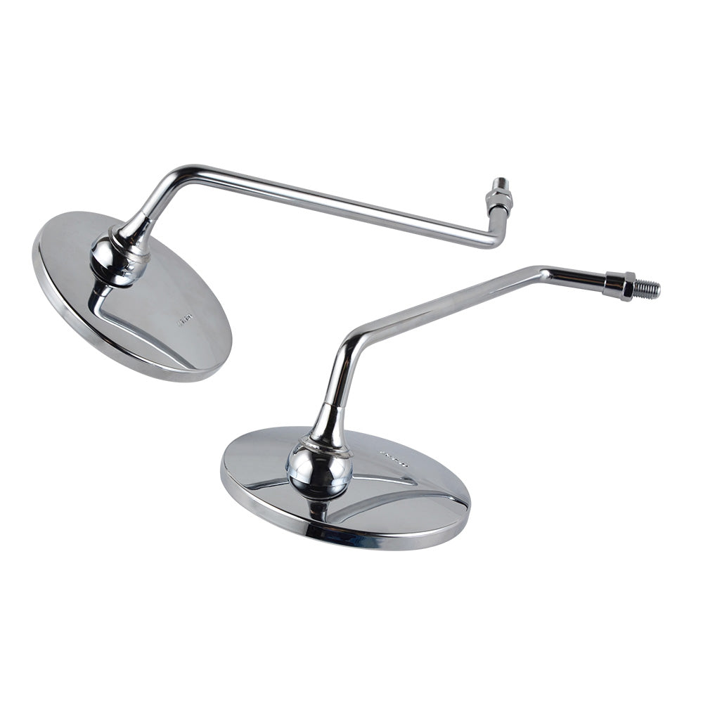 Pair of M10x1.25mm chrome-plated rearview mirrors for Honda XL125S CB650 GL1000