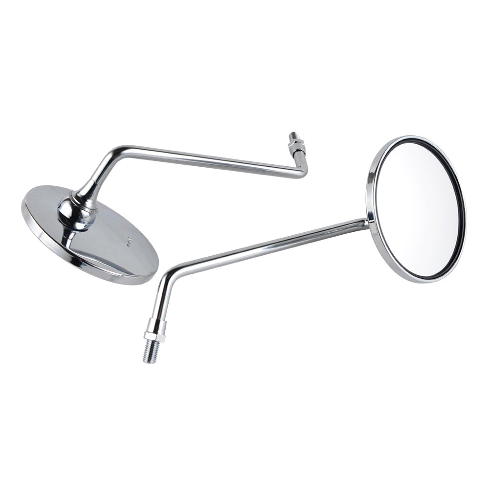 Pair of M10x1.25mm chrome-plated rearview mirrors for Honda XL125S CB650 GL1000