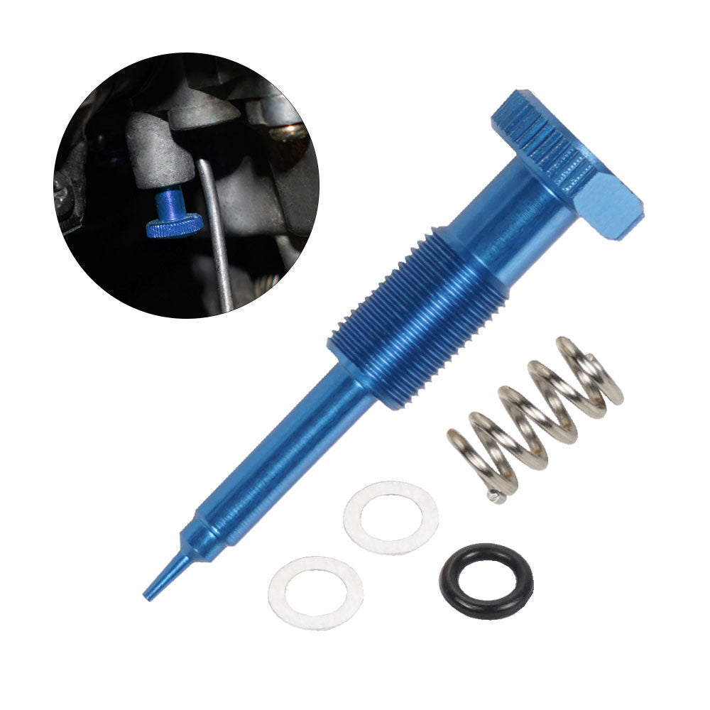NICECNC Gold Extended Carburante Vite Miscela Aria Carburatore Aria Carburatore Alluminio Compatibile con Suzuki DRZ400S 2000-2022 DRZ400SM 2000-2022 Sostituire Regolatore Parte 13279-33E00,Vedi Montaggio