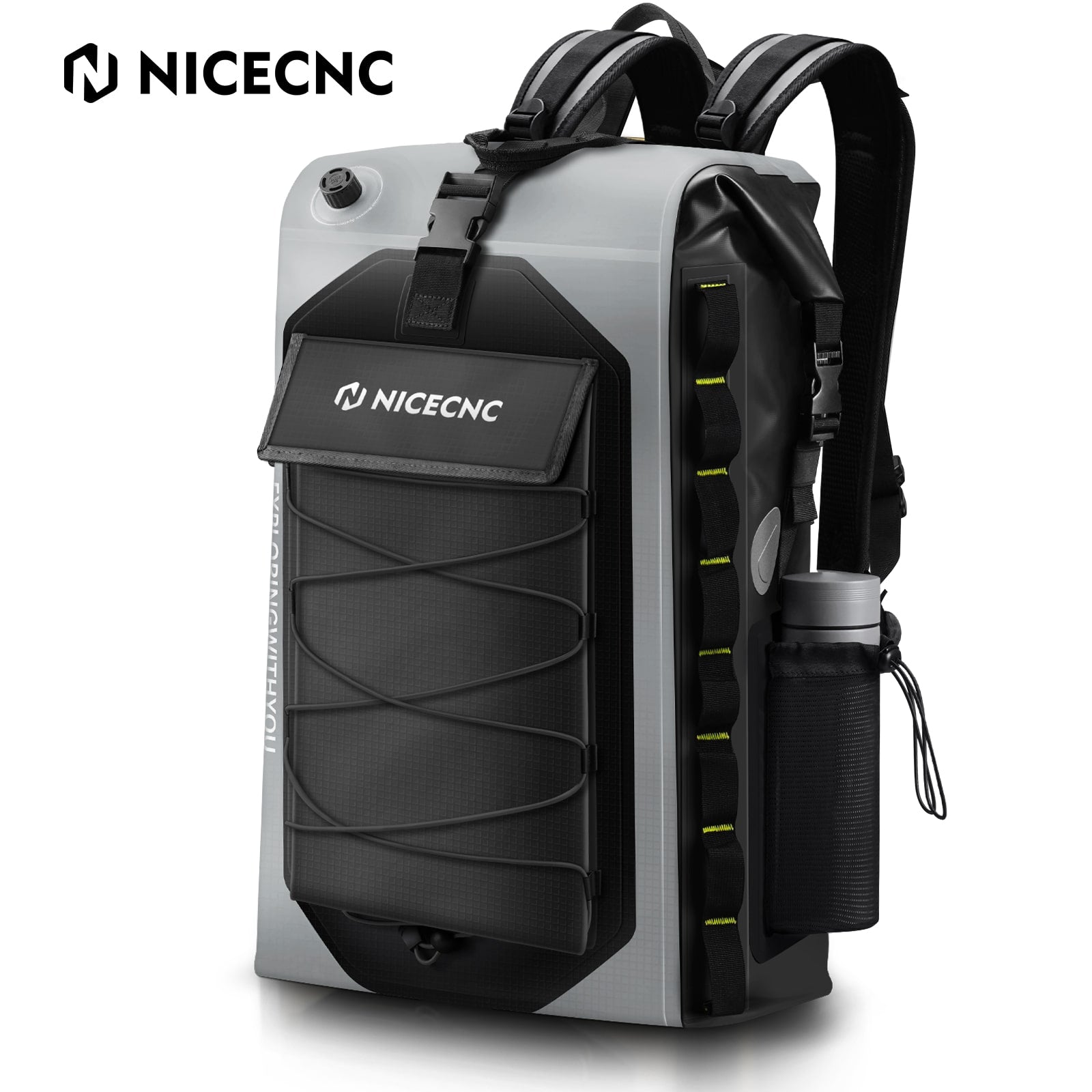 Motorcycle Waterproof Backpack Tail Bag 40L Expandable Capacity 500D PVC