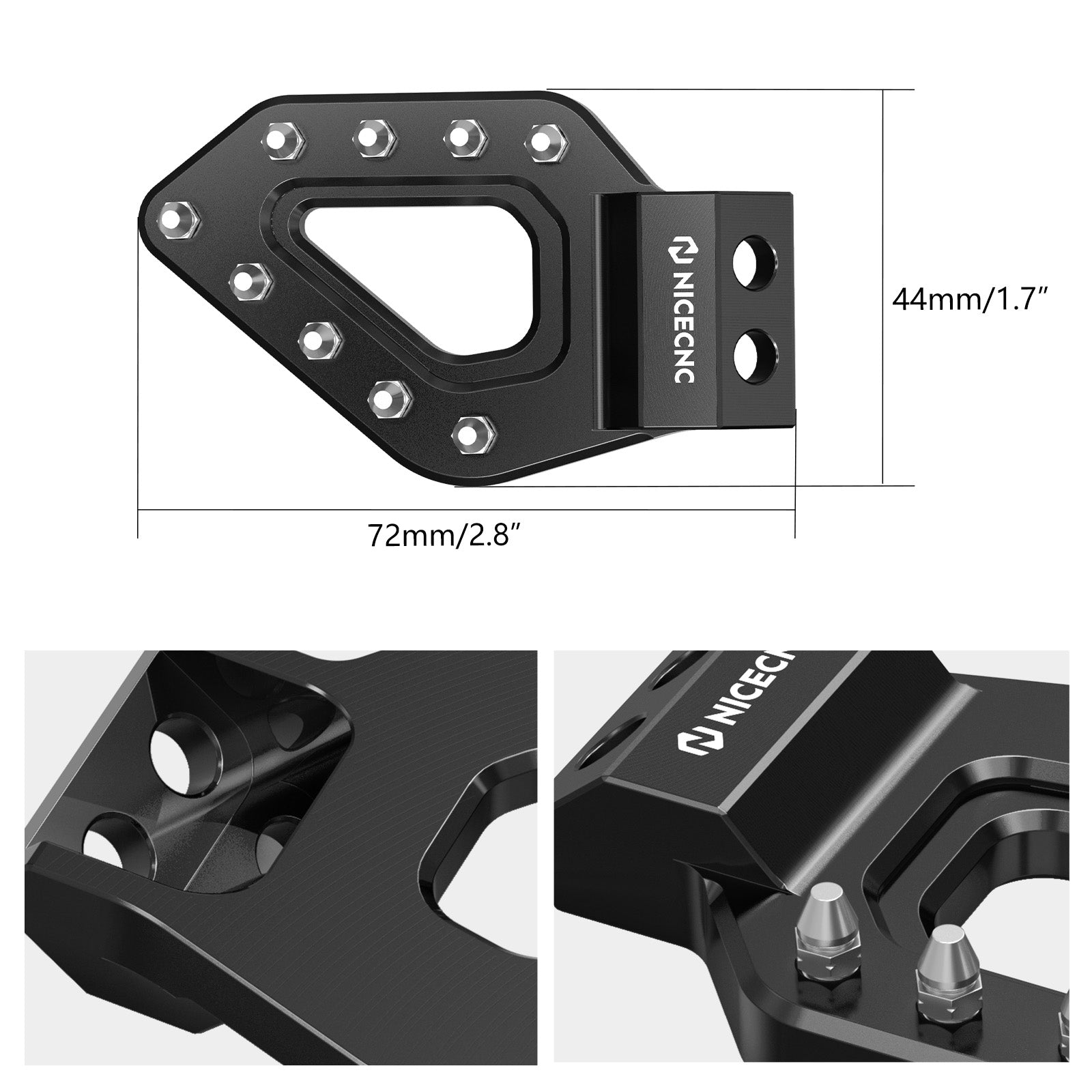 Forged Extender Foot Pegs + Rear Brake Pedal Tip For Stark Varg EX / MX 2024-2025