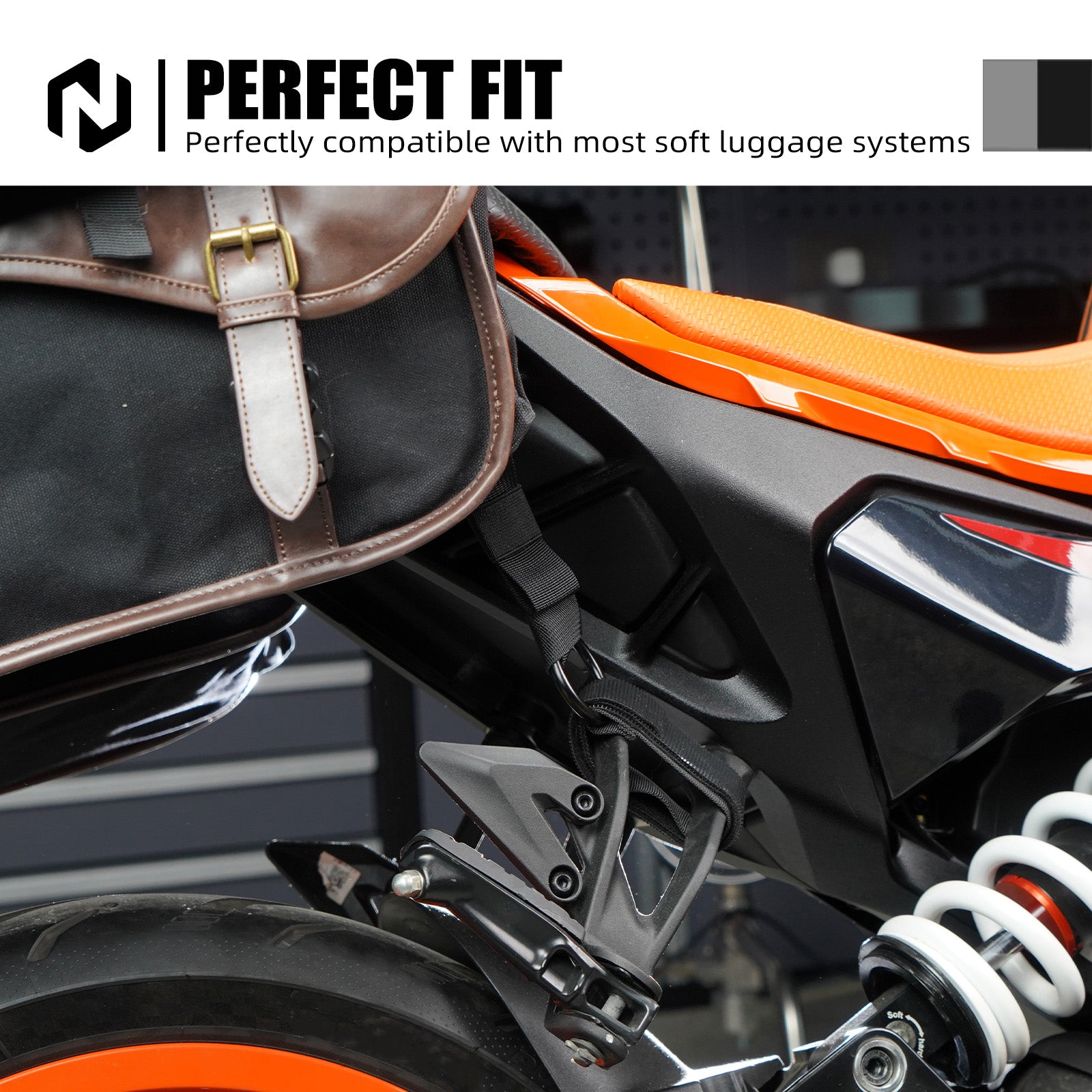 Motorcycle Universal Off-Road Soft Bag Tie Down Straps Retention Rings