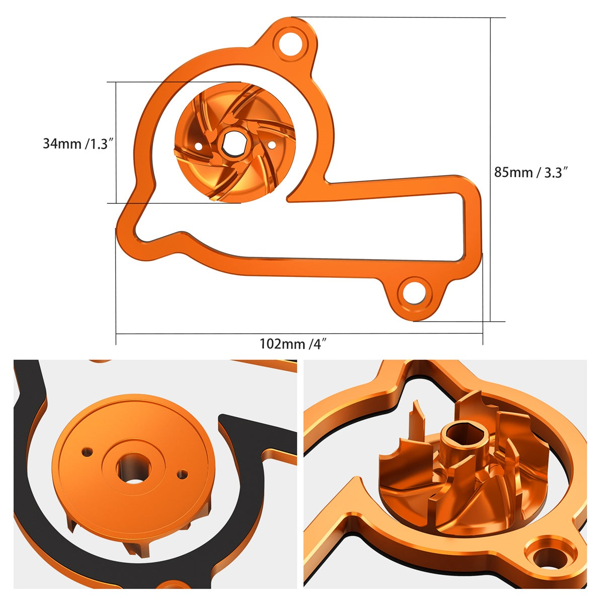 Water Pump Cooler Impeller Spacer Kit For KTM250 350 EXC-F 2024