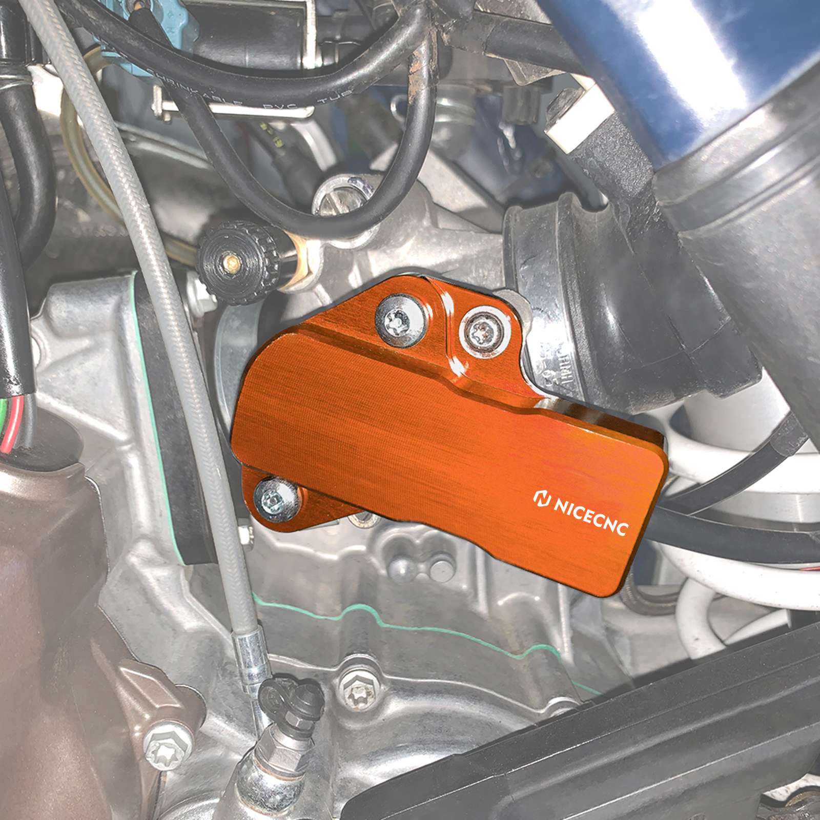 NICECNC Protezione sensore TPS anodizzata compatibile con KTM 150 250 300 XCW XC-W TPI 2018-2020 2021, HUSQVARNA TC125/FC350 2016-2020