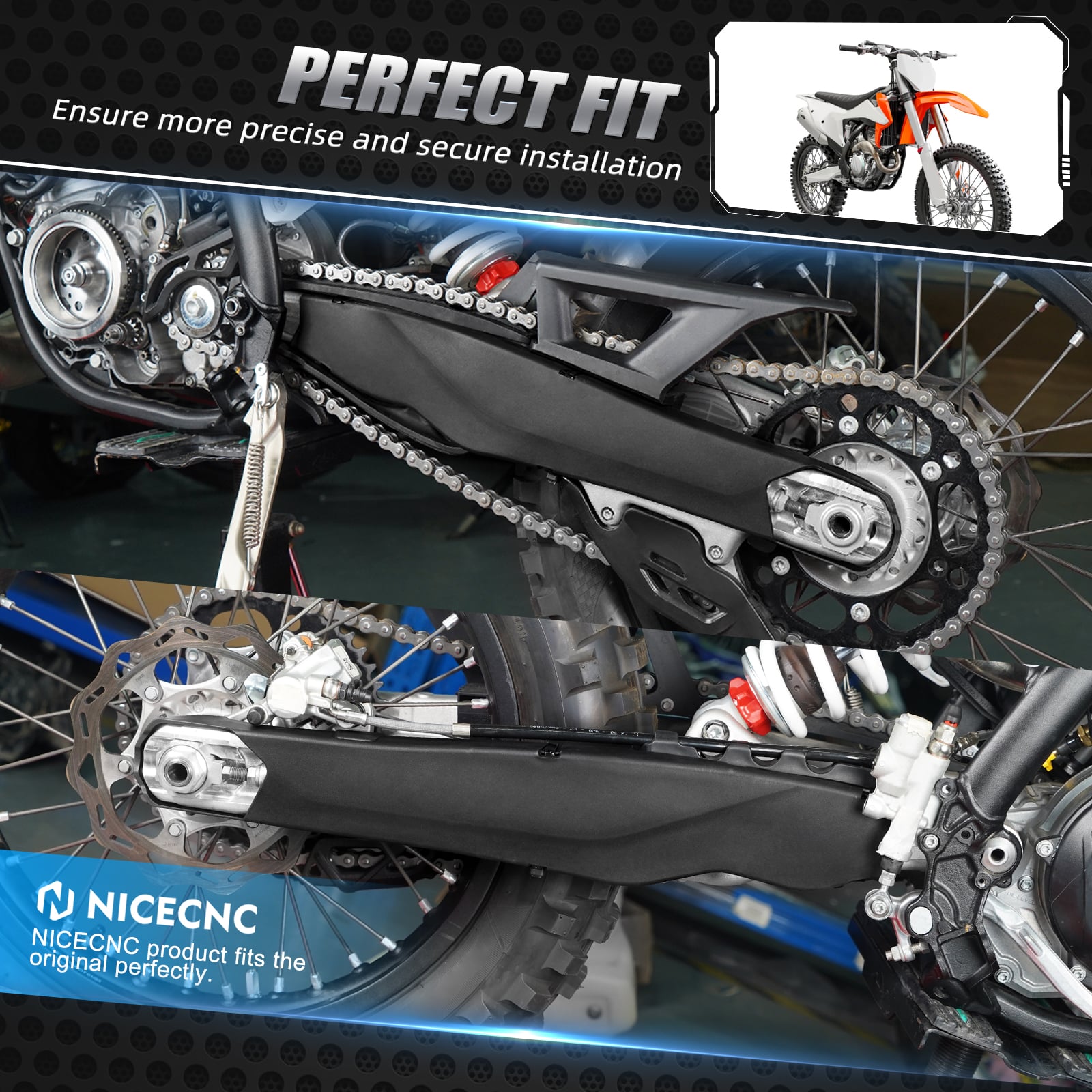 Rear Swingarm Guards For KTM 350 500 EXC-F 2024
