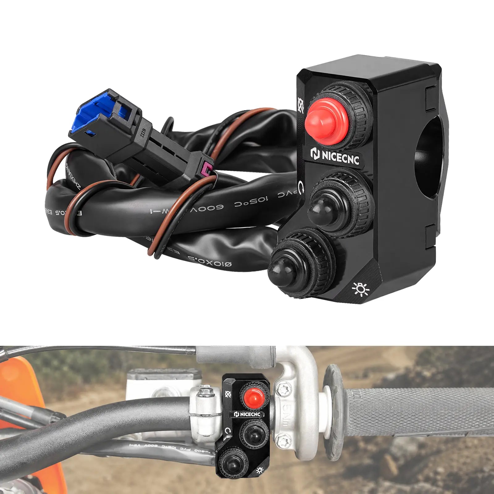 Start Stop & Headlight Switch For GasGas 250-450 EX MC EC F/ES/EW 2024-2027