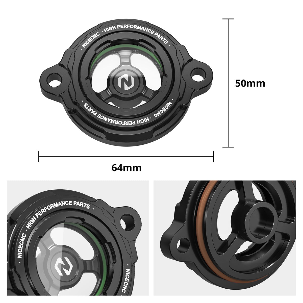 Clear Oil Filter Cover For KTM RC 390 Duke 690 Enduro SMC R 790 890 ADV 1290 SAR