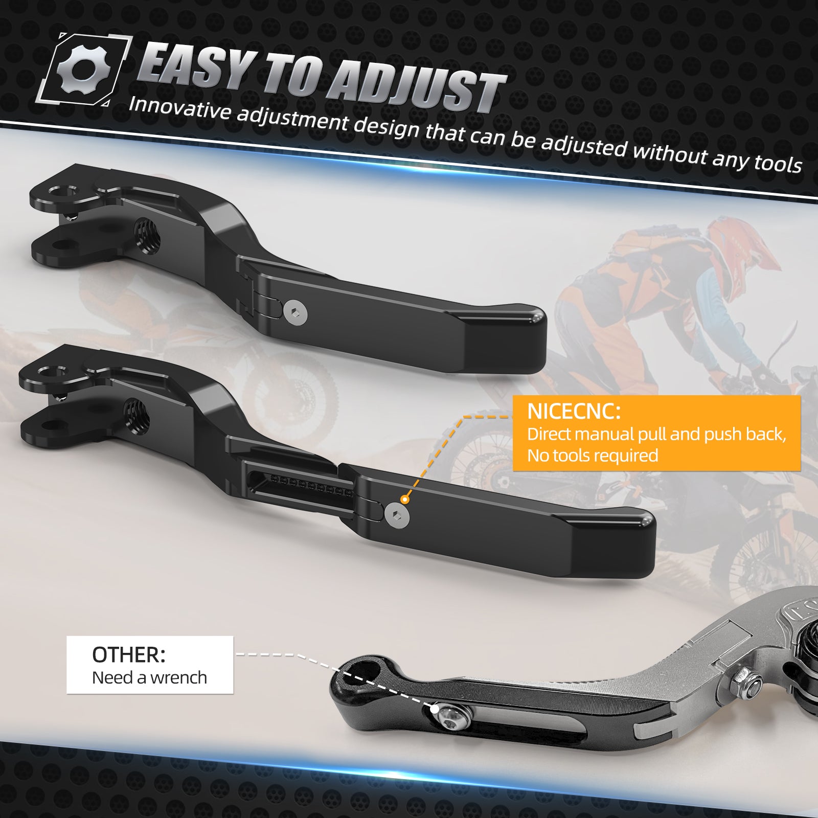 Two-Finger Short Clutch Lever Adjustable For KTM 790 890 Adventure R
