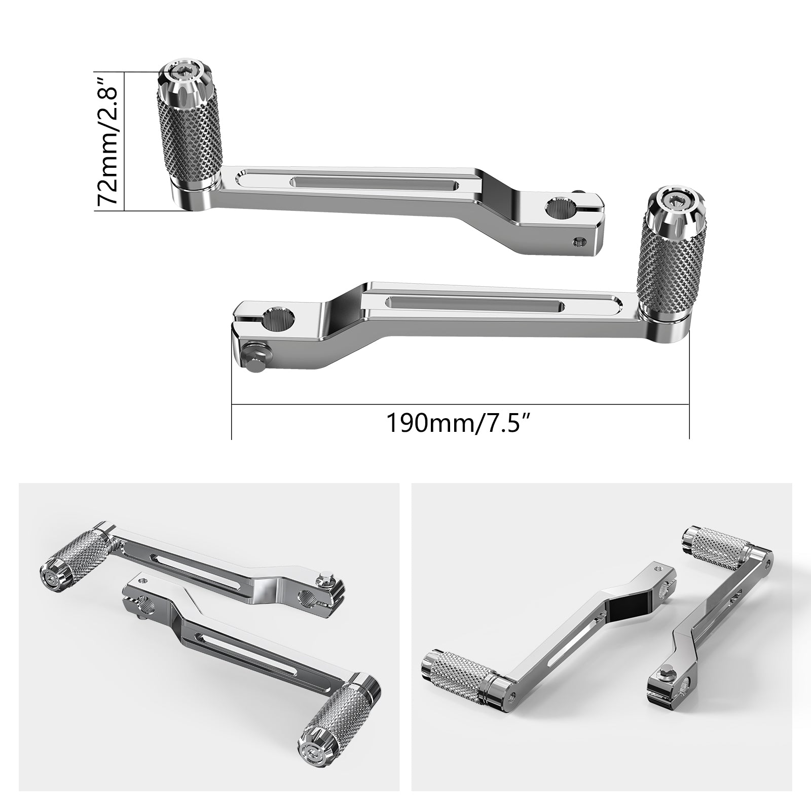 Heel Toe Gear Shifter Levers Pegs For Harley Softail Slim Deluxe Fat Boy 114 Heritage Classic