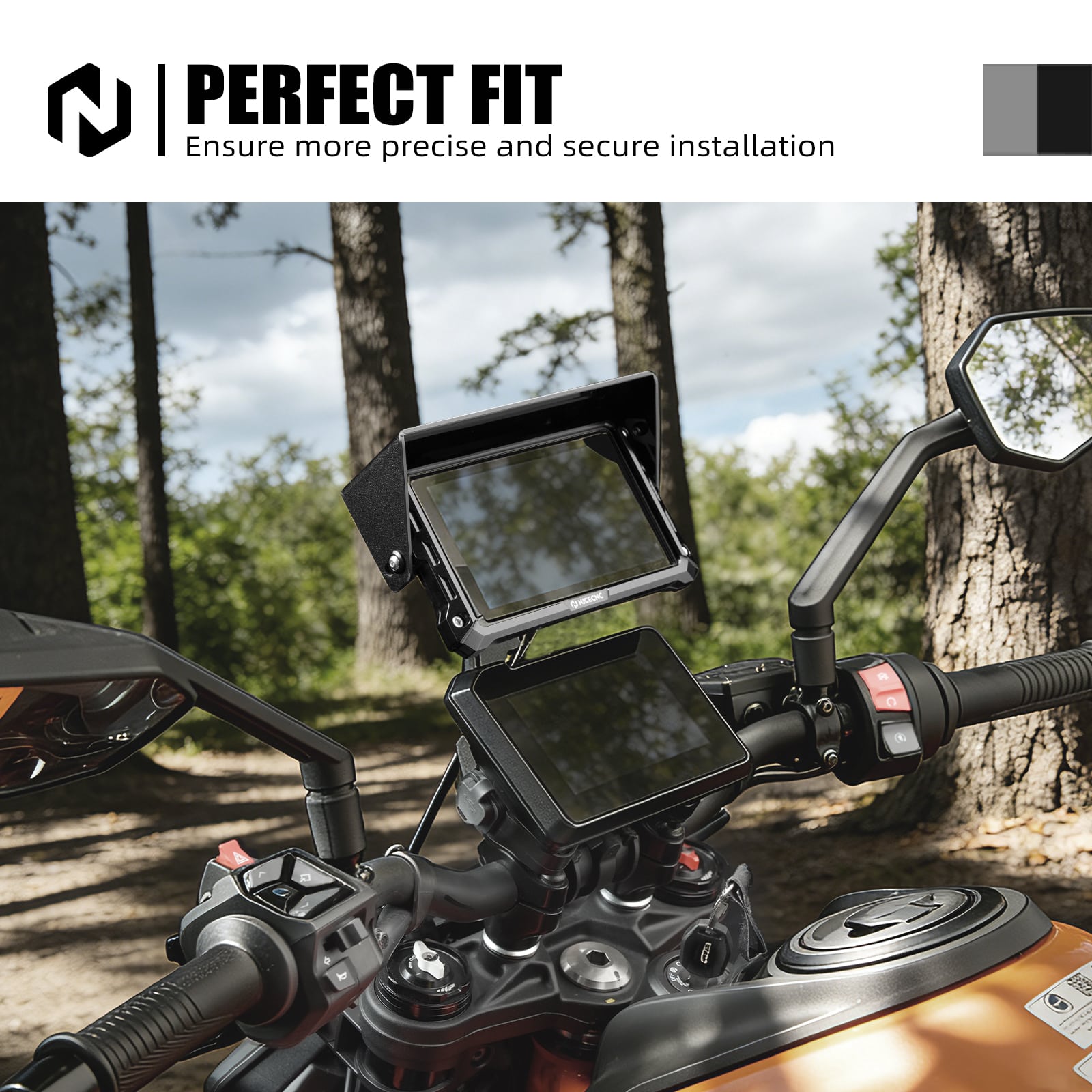 Protective Case + Adjustable Sun Visor Kit For Garmin Zumo XT2 6" Devices