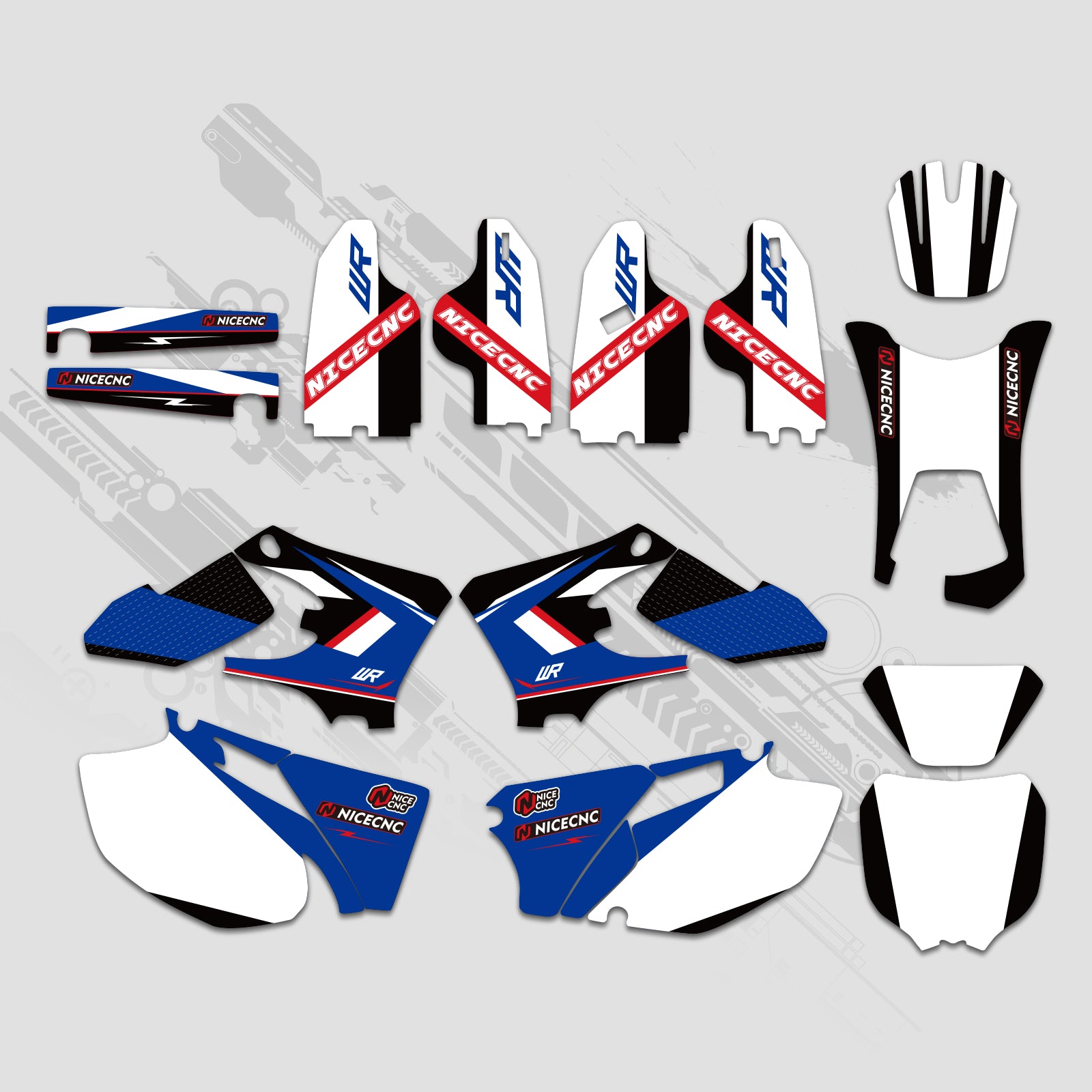 Motorcycle Full Graphics Decals Stickers Kit For YAMAHA WR250F WR450F 2005-2006