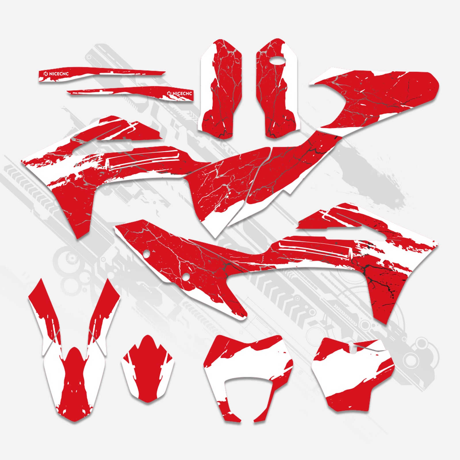 Motorcycle Full Graphics Decals Stickers Kit For GAS GAS EC Enduro 2021-2023