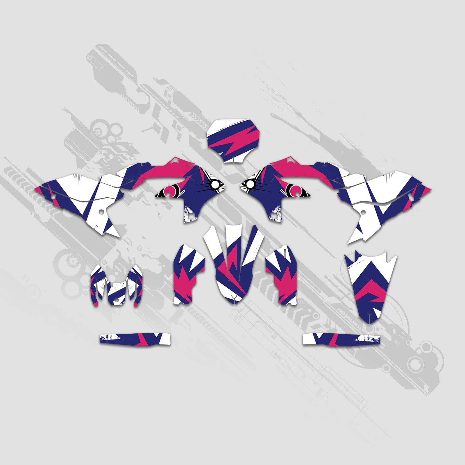 Motorcycle Full Graphics Decals Stickers Kit For Yamaha YZ250F YZ450F 2023-2024