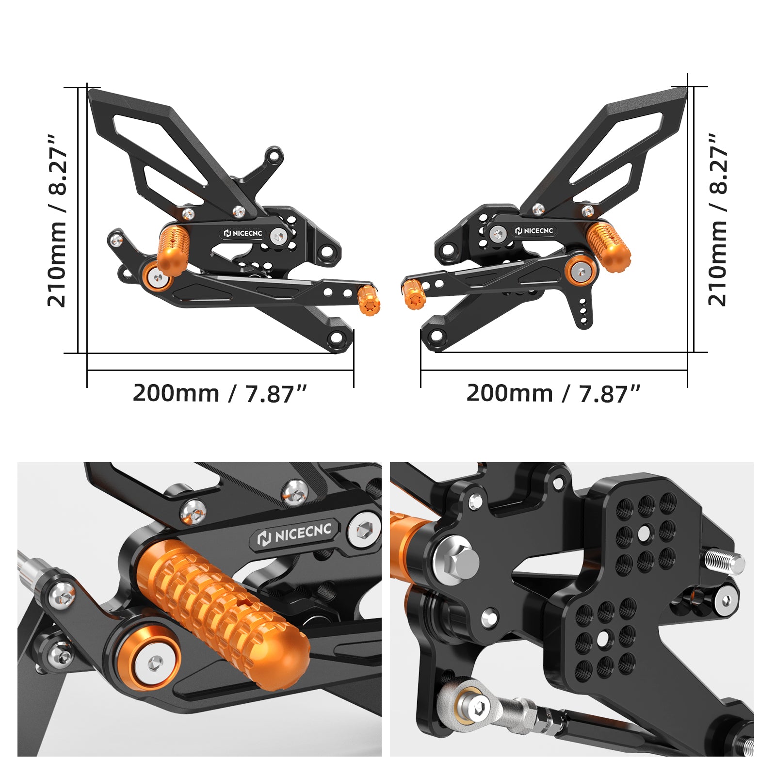 Adjustable Rearset Foot Peg Kit For KTM 390 Duke 2024-2026