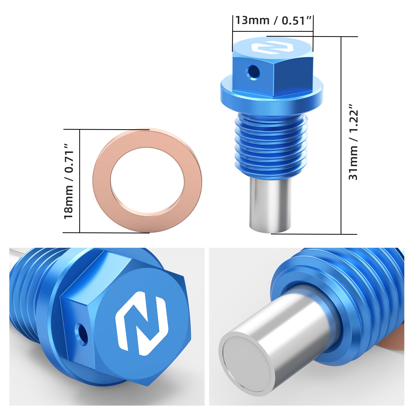 Magnetic Oil Drain Plug Bolt For KTM 350 500 EXC-F 1998-2025