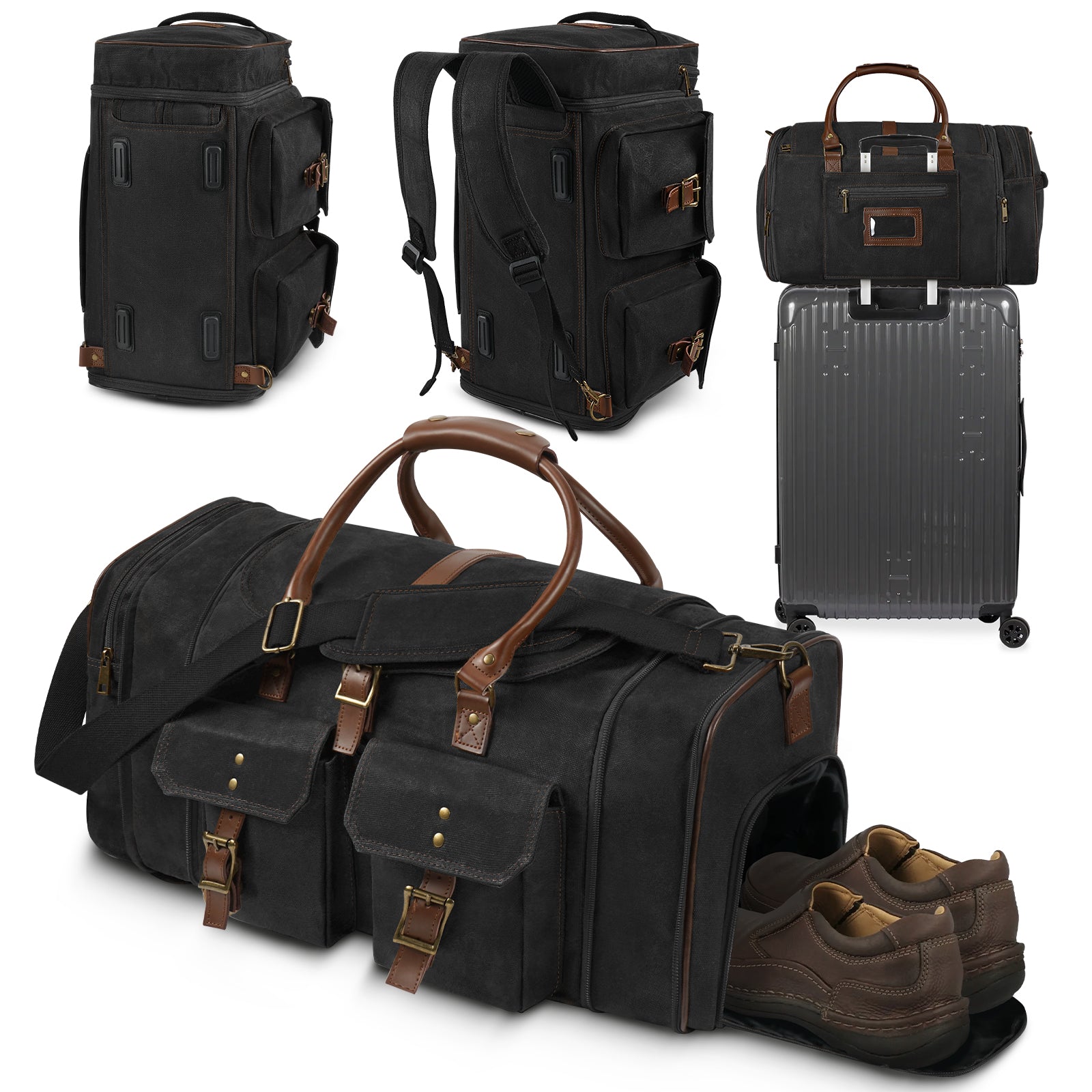 Large Zipper Duffle Bag Waterproof Travel Luggage Bag Crossbody For Women Men