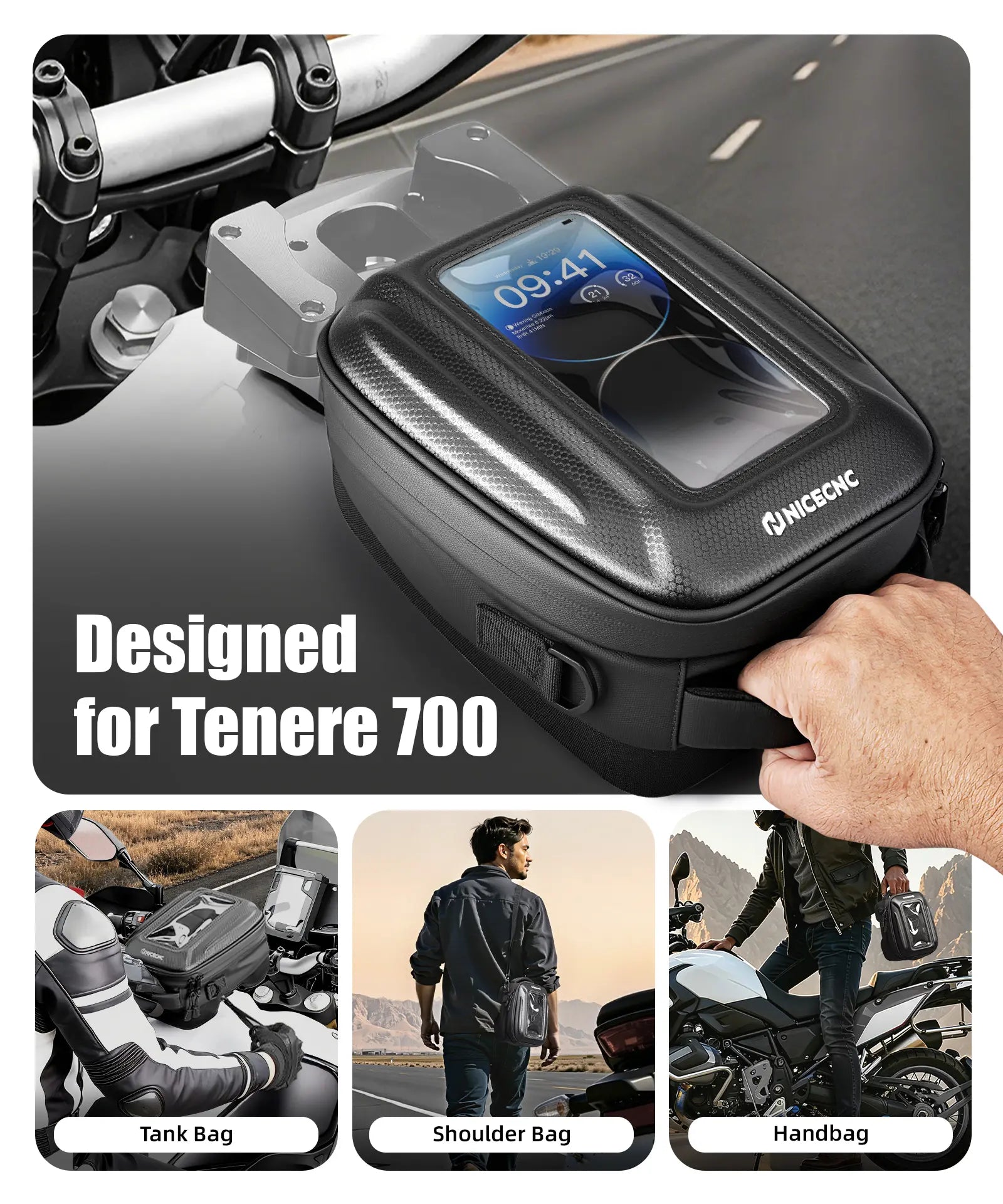 Quick-Release Tank Bag Push-Pull Lock System For Yamaha Tenere 700 2019-2024