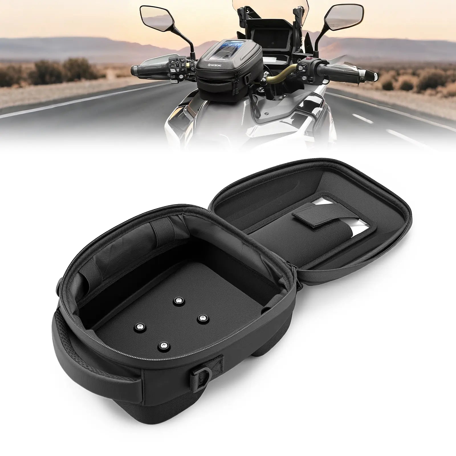 Quick-Release Tank Bag For Honda Africa Twin CRF 1100L Push-Pull Lock System