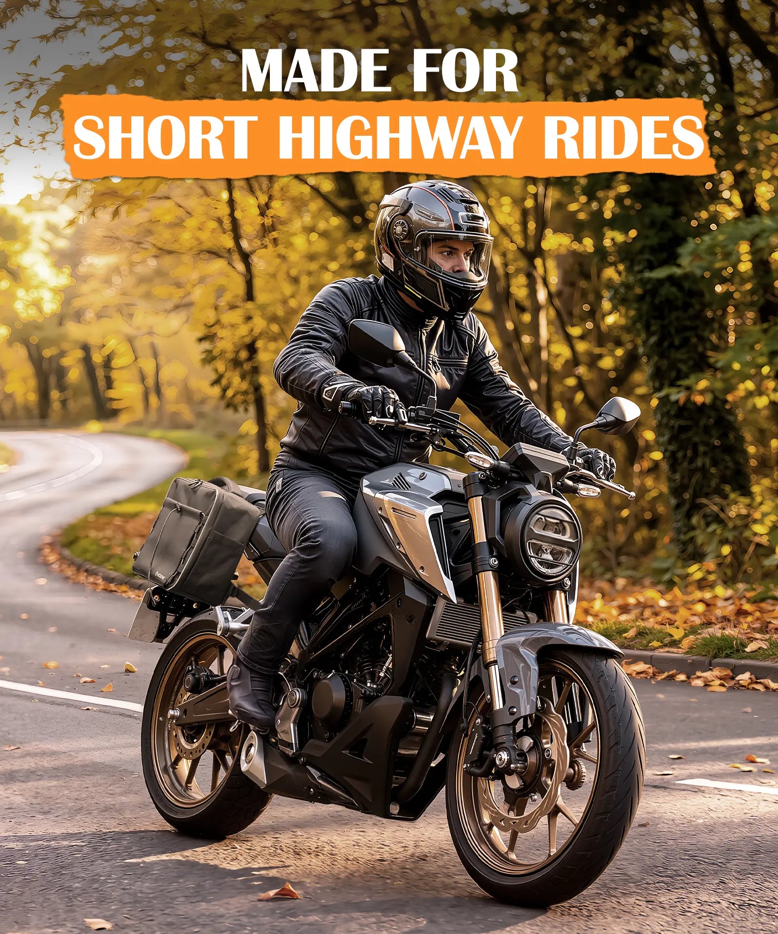 Motorcycle Rear Seat 30L Panniers Side Luggage Throw Over Saddle Bags