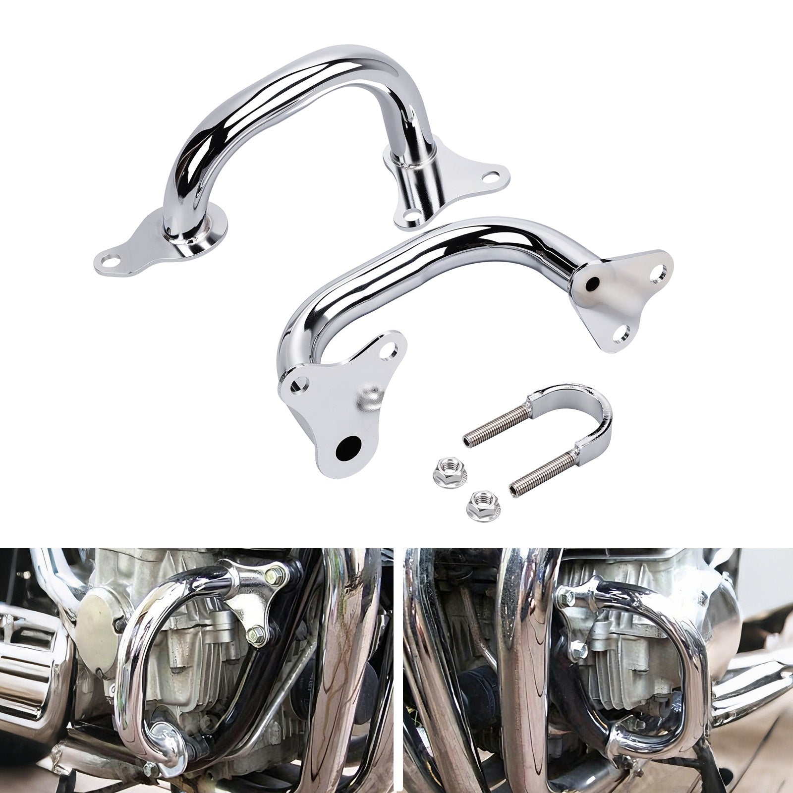Left & Right Engine Crash Bars Guards Bumper For Honda Nighthawk 750 CB750 1992-2008