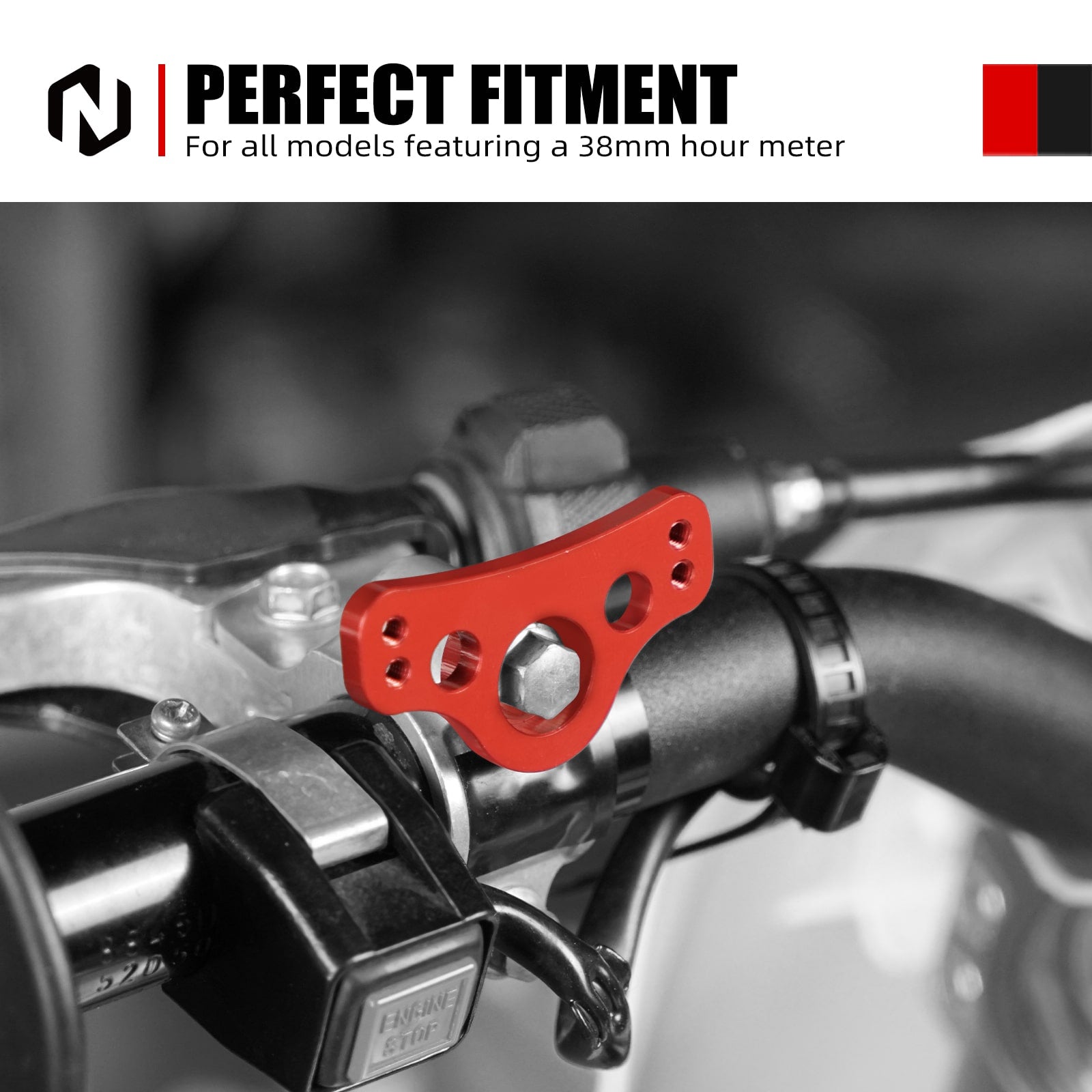 Universal 38MM Hour Meter Mounting Bracket For Dirt Bike KTM Yamaha Honda Kawasaki Suzuki