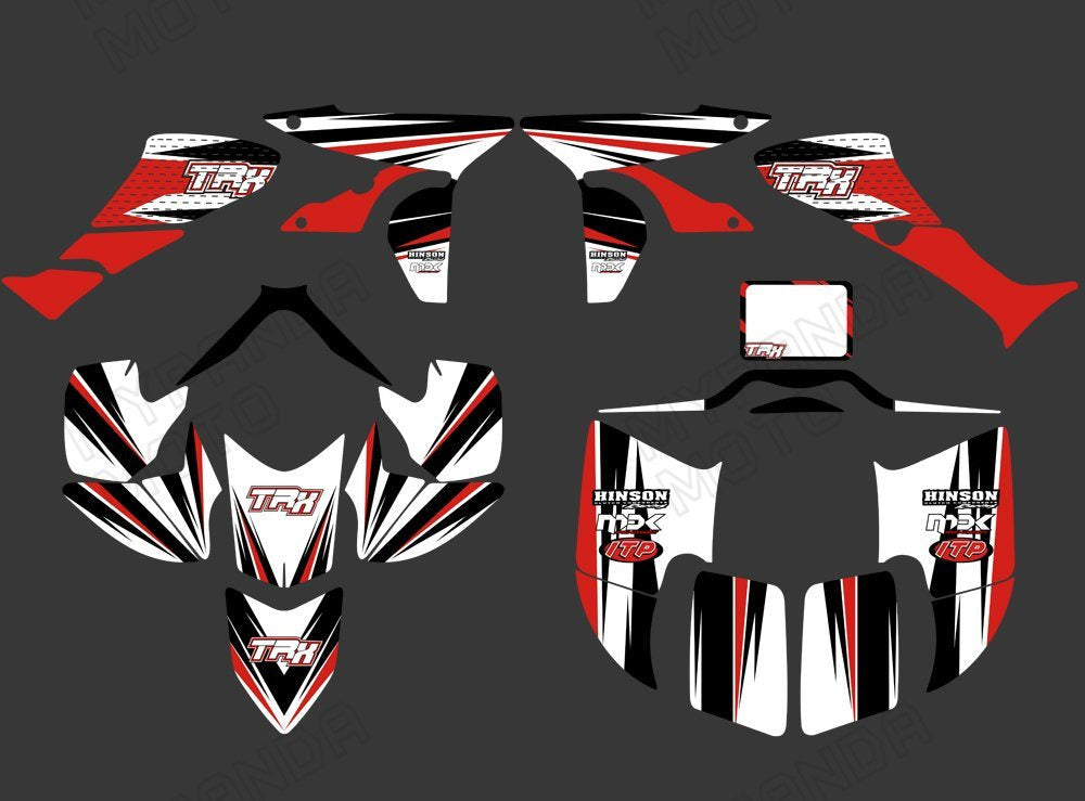 ATV Team Graphics Background Decals Kit For Honda TRX450R 2004-2008 / 2010-2016