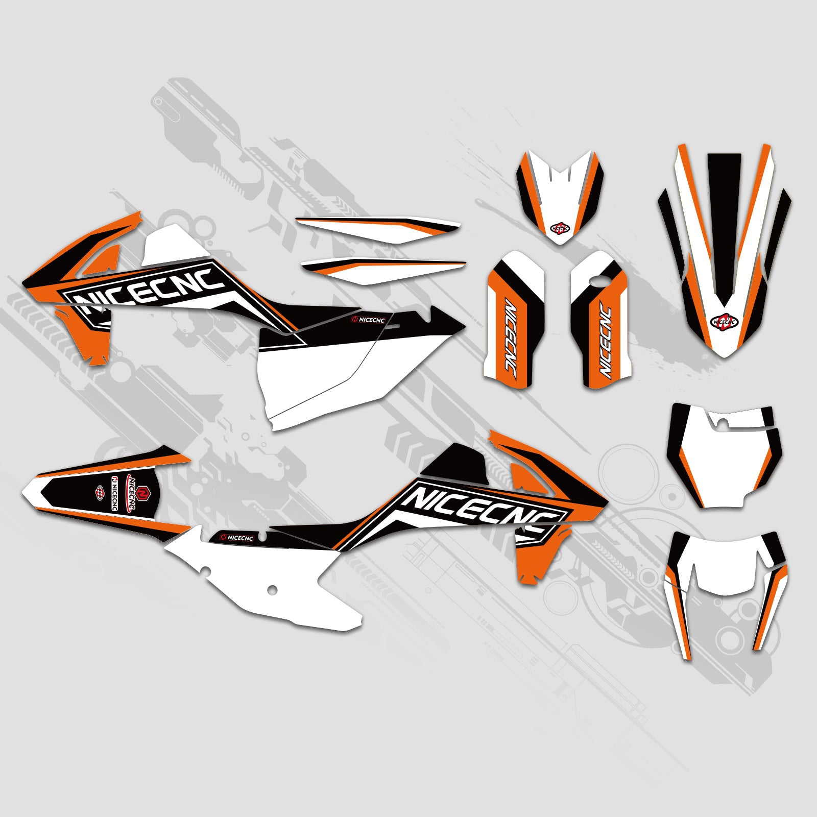 Motorcycle Full Graphics Decals Stickers Kit For KTM SX SXF 125-450 2016-2018