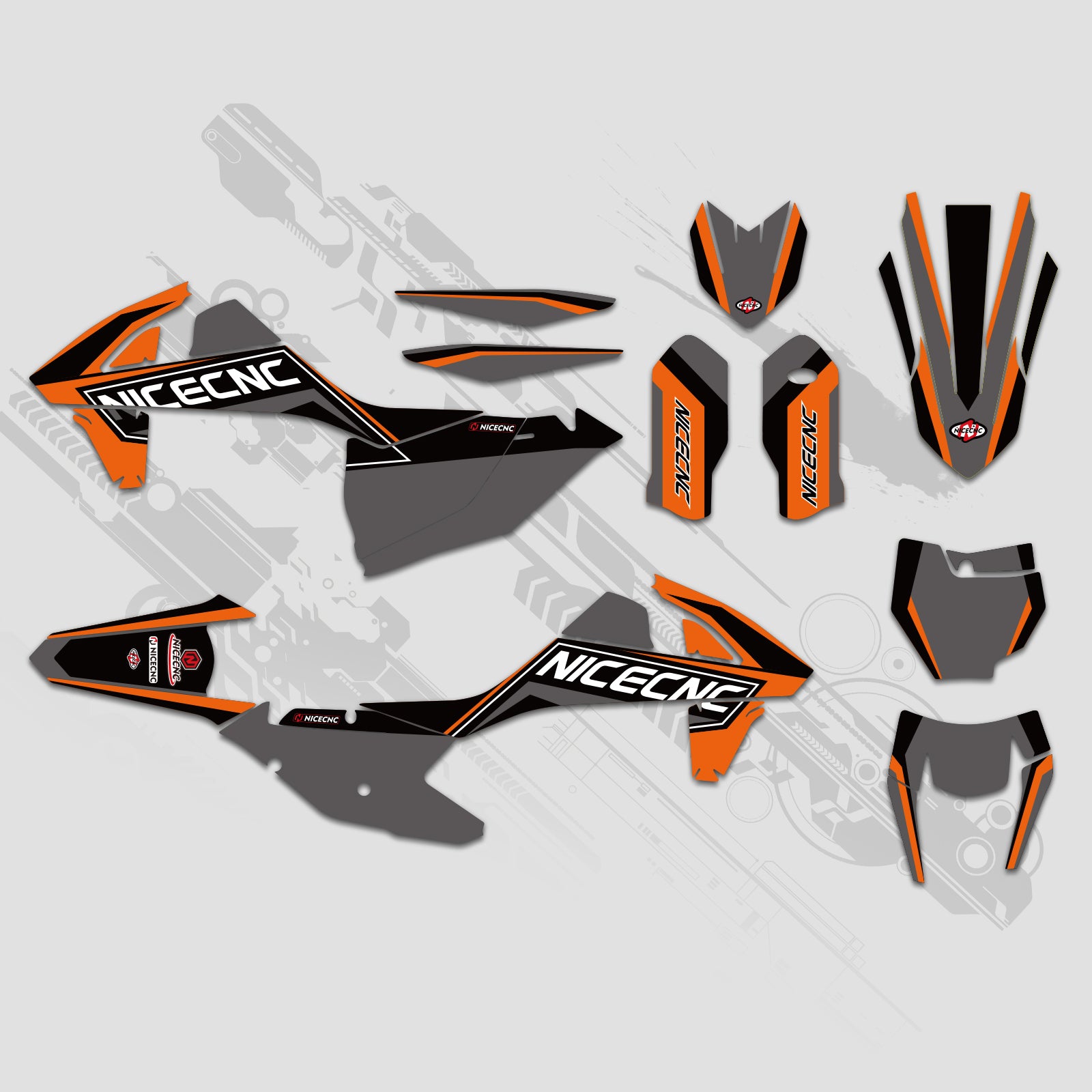 Motorcycle Full Graphics Decals Stickers Kit For KTM SX SXF 125-450 2016-2018