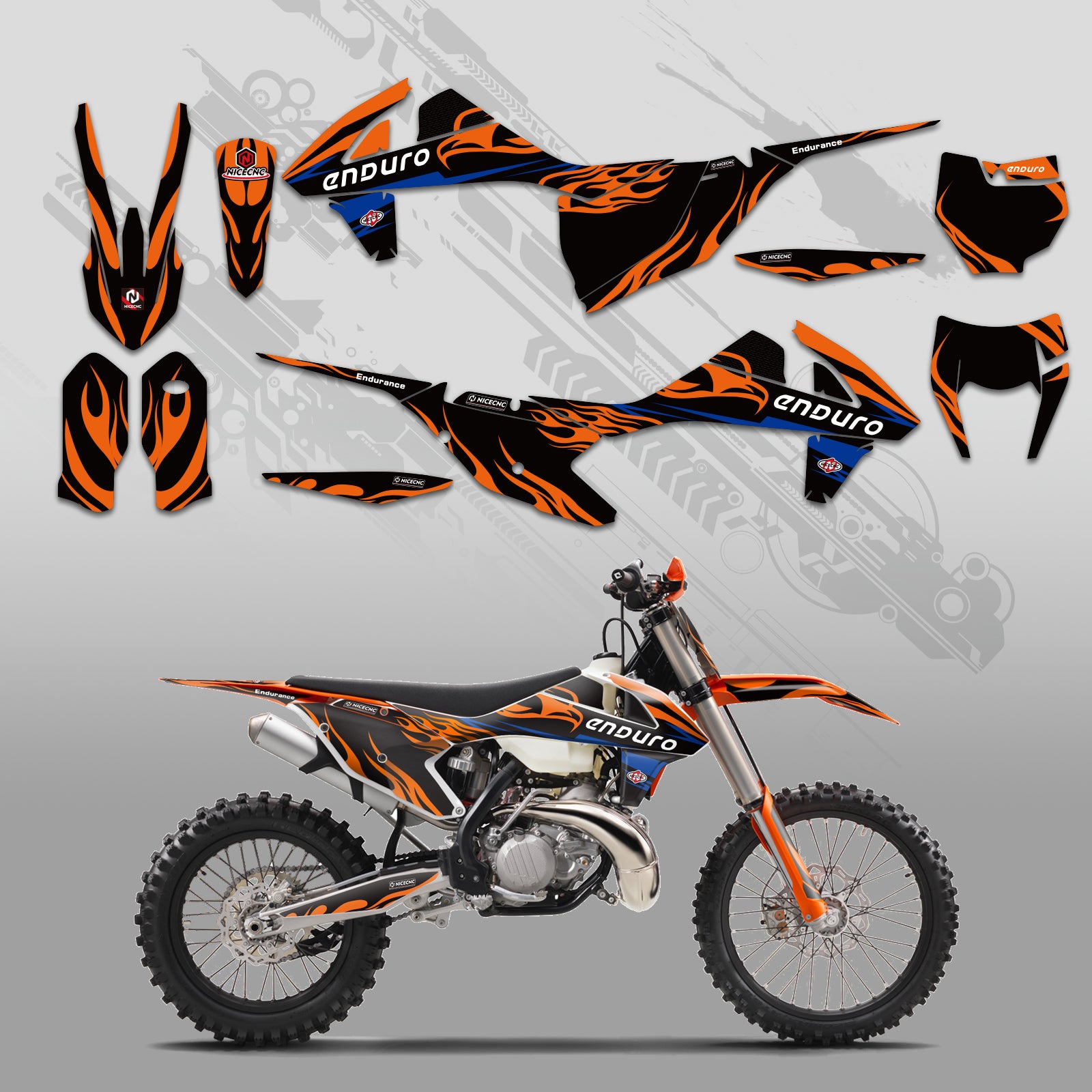 Motorcycle Full Graphics Decals Stickers Kit For KTM EXC/XC/XCF 2017-2019