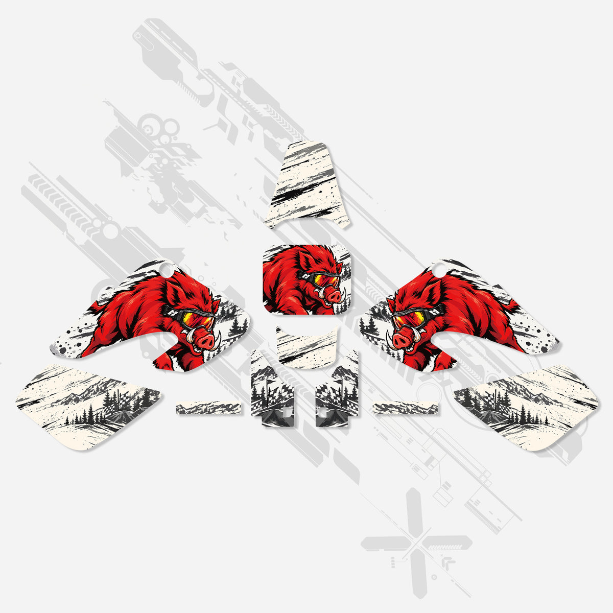 Motorcycle Full Graphics Decals Stickers Set For HONDA XR50 2000-2003