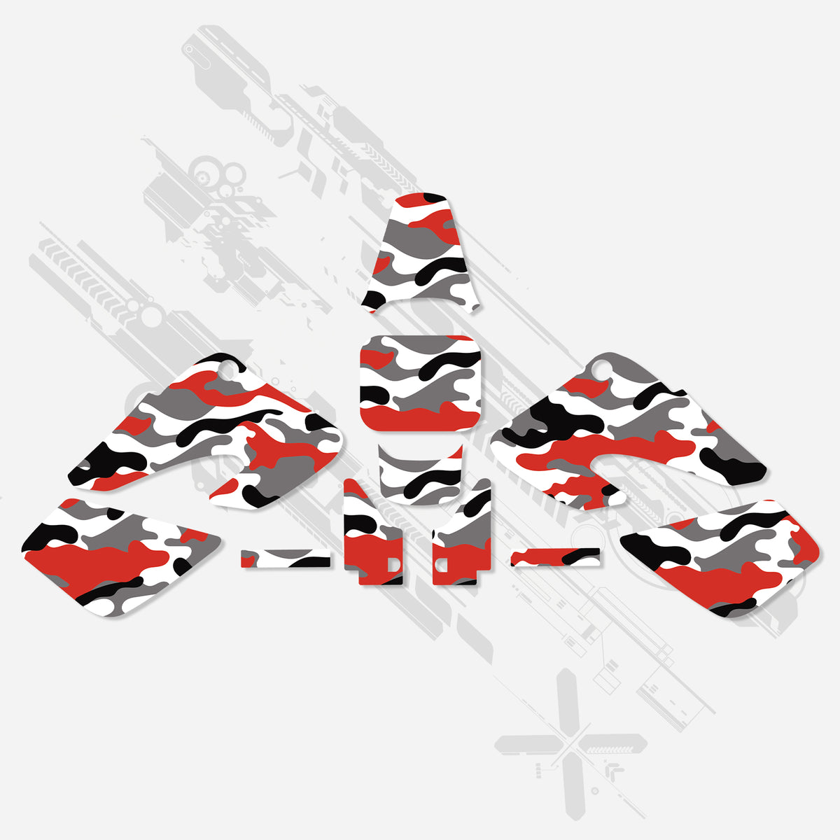 Motorcycle Full Graphics Decals Stickers Set For HONDA XR50 2000-2003