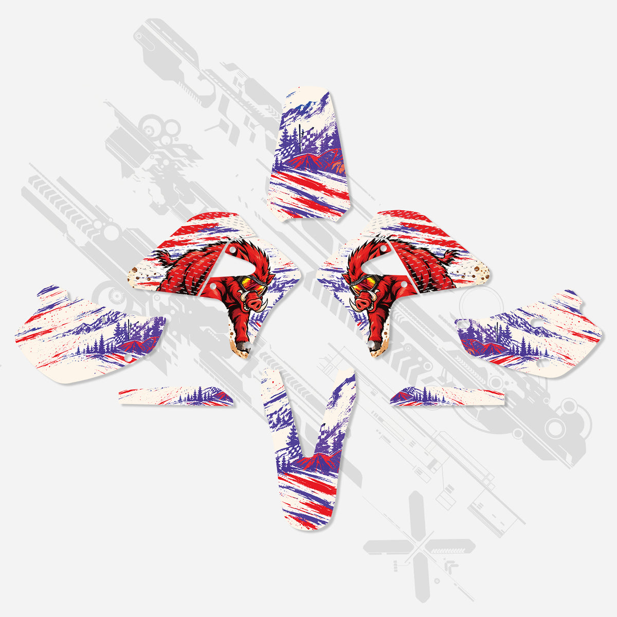 Motorcycle Full Graphics Decals Stickers Set For HONDA XR650R 2000-2009