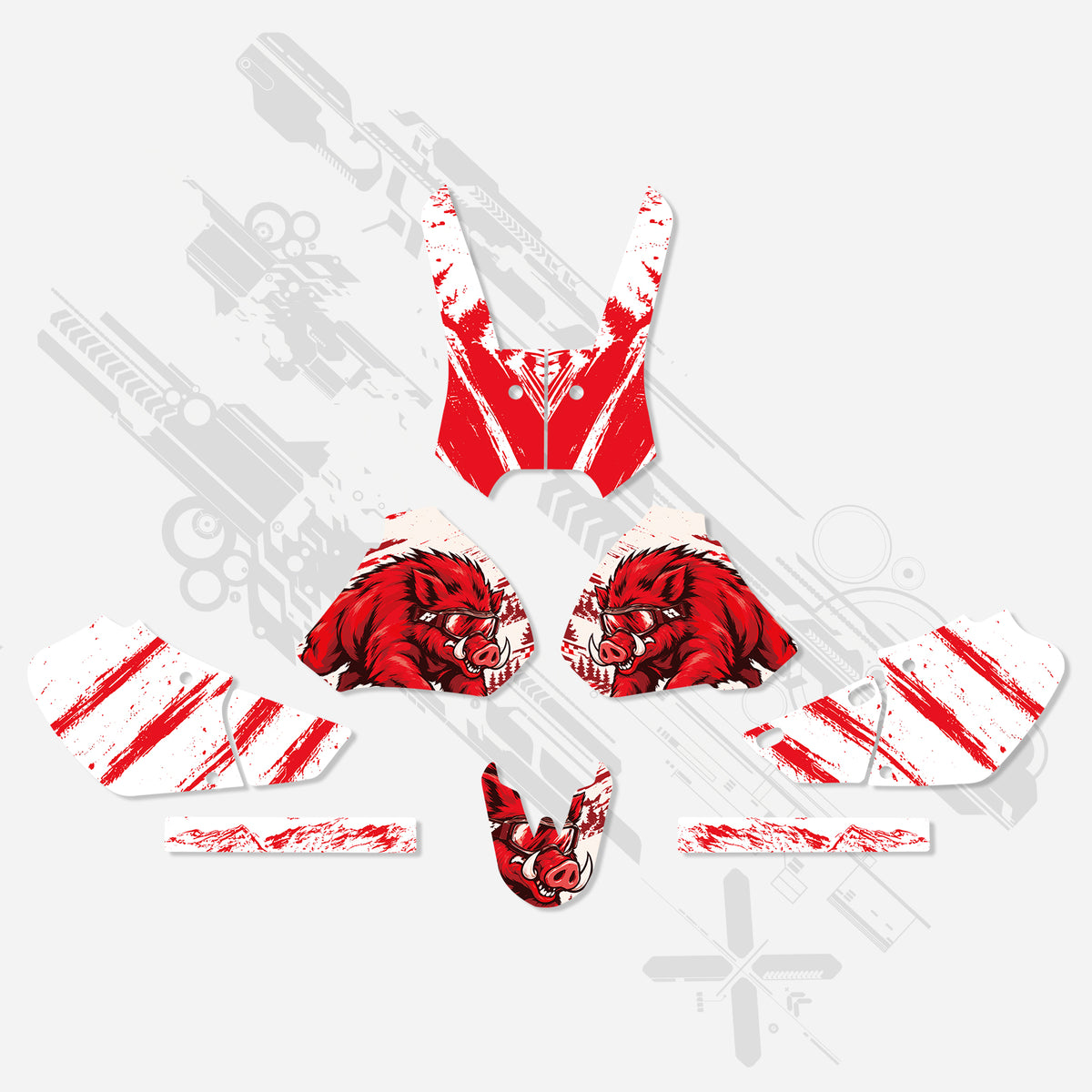 Motorcycle Full Graphics Decals Stickers Set For HONDA XR250/XR400 1996-2004