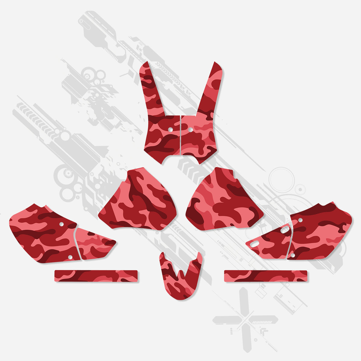 Motorcycle Full Graphics Decals Stickers Set For HONDA XR250/XR400 1996-2004