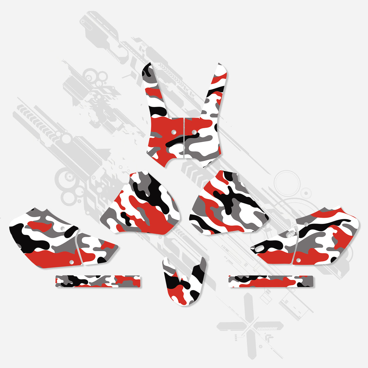 Motorcycle Full Graphics Decals Stickers Set For HONDA XR250/XR400 1996-2004