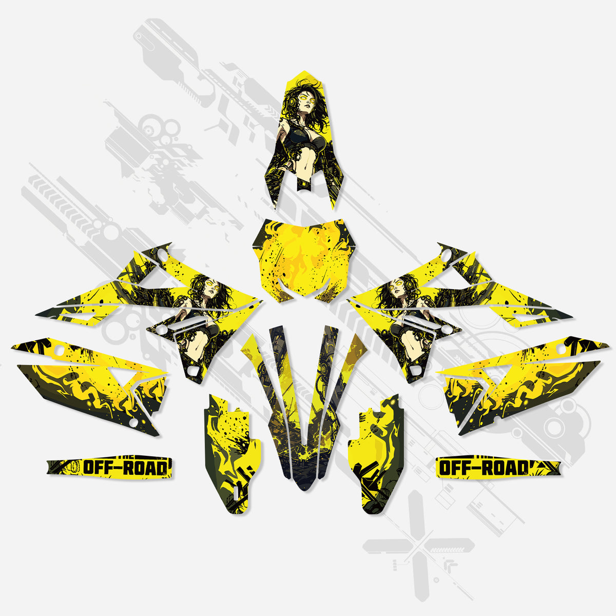 Motorcycle Full Graphics Decals Stickers Set For SUZUKI RMZ250 19-25 RMZ450 18-25