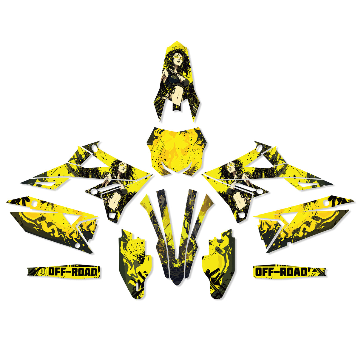 Motorcycle Full Graphics Decals Stickers Set For SUZUKI RMZ250 19-25 RMZ450 18-25