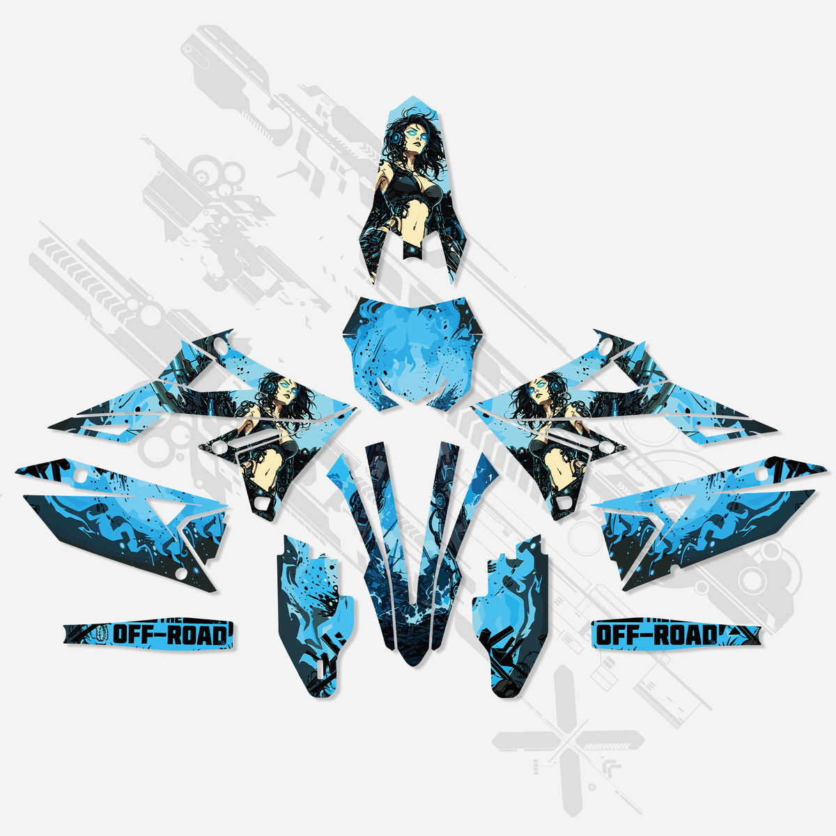 Motorcycle Full Graphics Decals Stickers Set For SUZUKI RMZ250 19-25 RMZ450 18-25