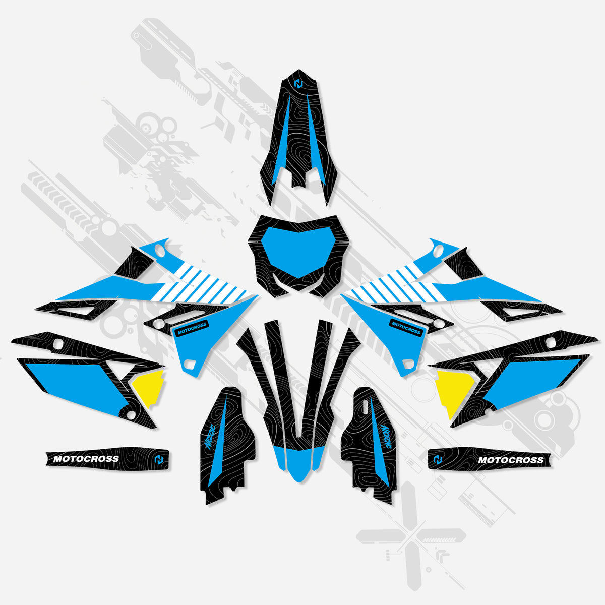 Motorcycle Full Graphics Decals Stickers Set For SUZUKI RMZ250 19-25 RMZ450 18-25
