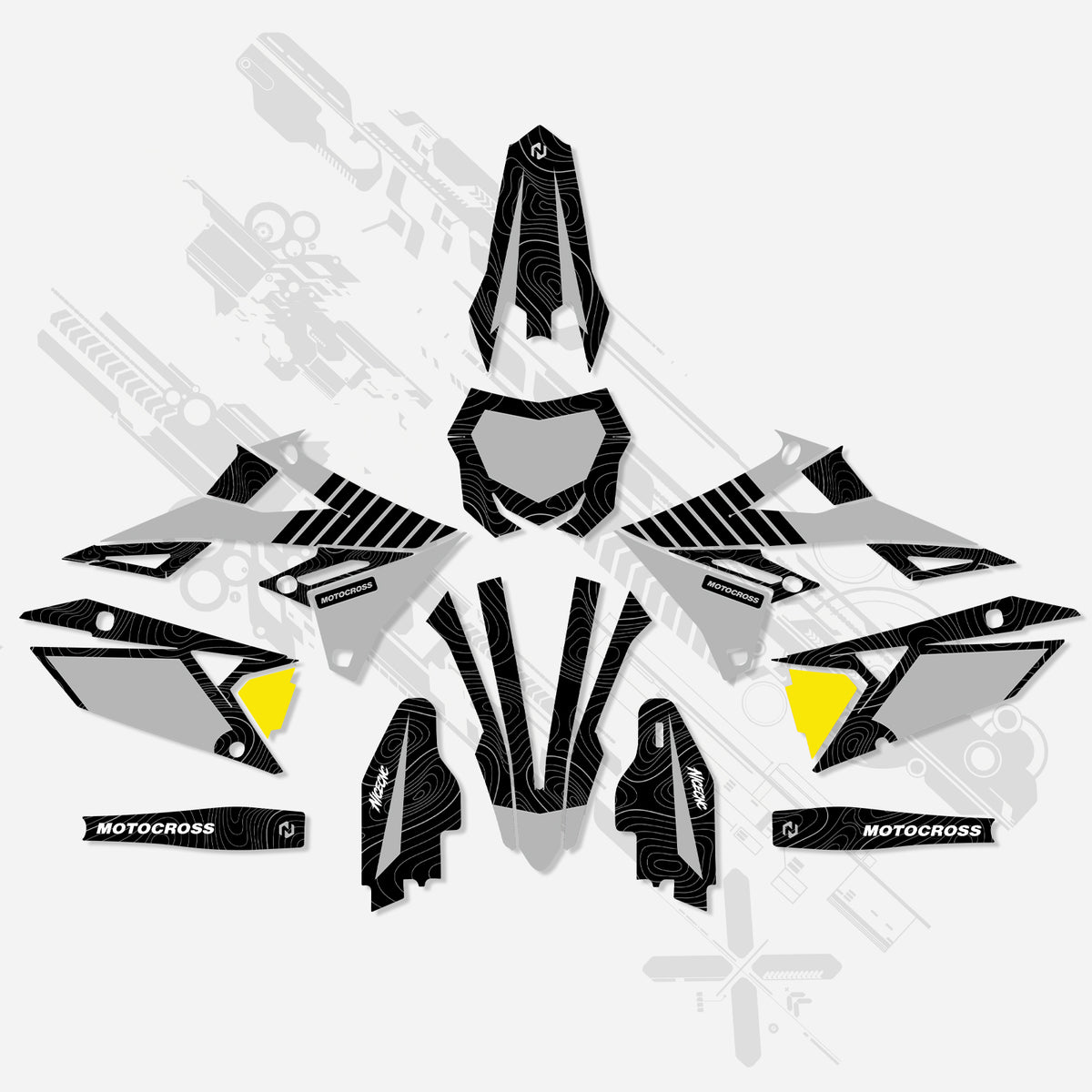 Motorcycle Full Graphics Decals Stickers Set For SUZUKI RMZ250 19-25 RMZ450 18-25