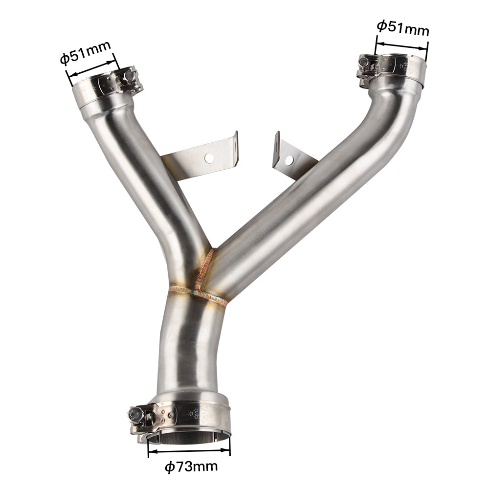 Motorrad Decat Auspuffrohr Y Mid Rohr Link Fallrohr für Kawasaki Z1000 2011 -2018