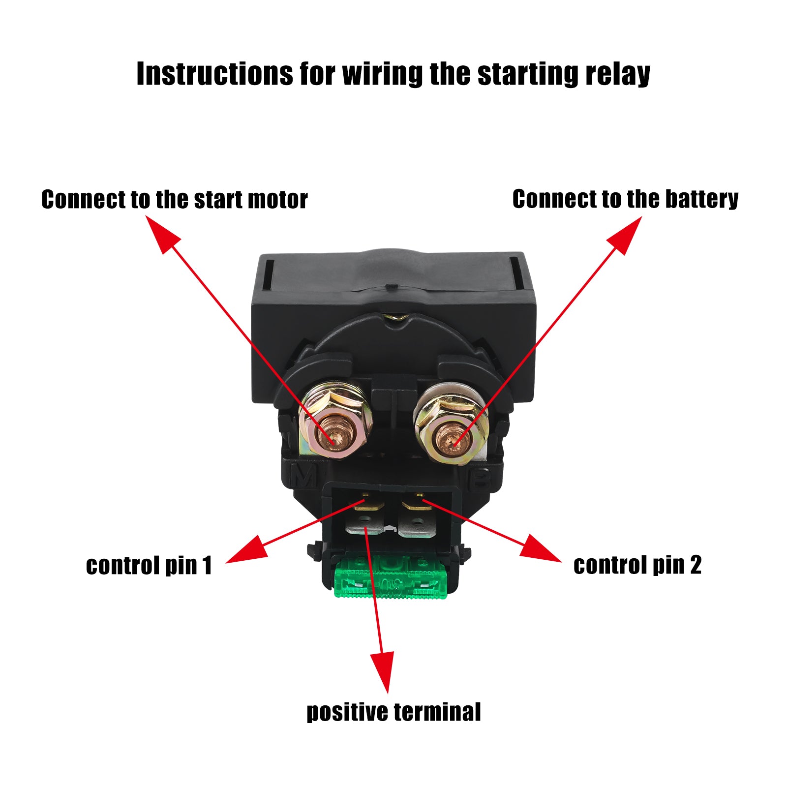 Relay Starter Solenoid Switch For Kawasaki EL250 EX250 Honda CRF Suzuki GSX-R