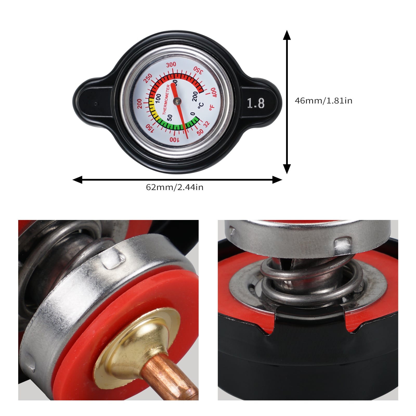 ATV Radiator Cap With Thermometer For Yamaha Raptor Kodiak 700 YFZ450R