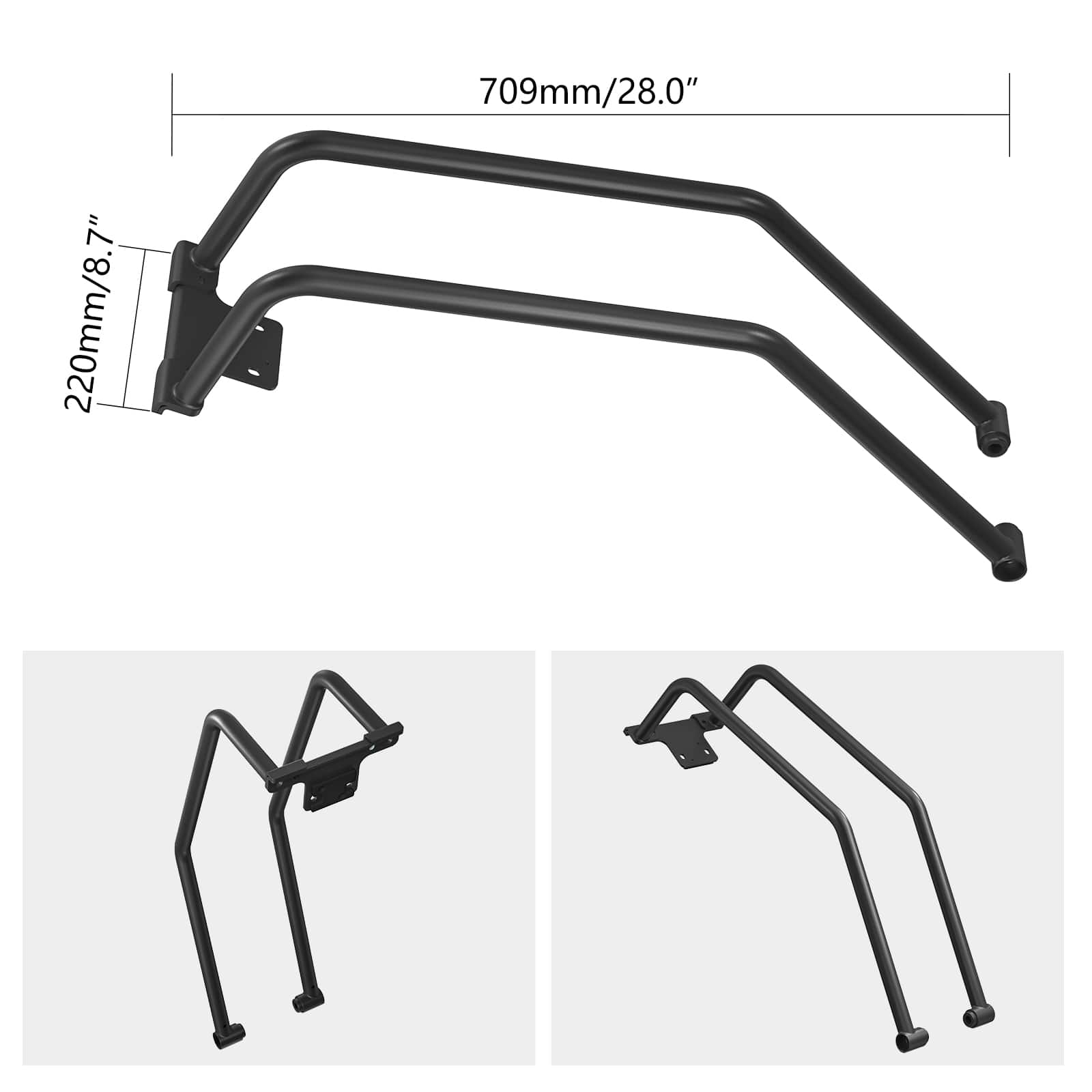 Front Bumper GPS / Road-Book / Spotlight Mount Q235 Carbon Steel For Yamaha Raptor 700
