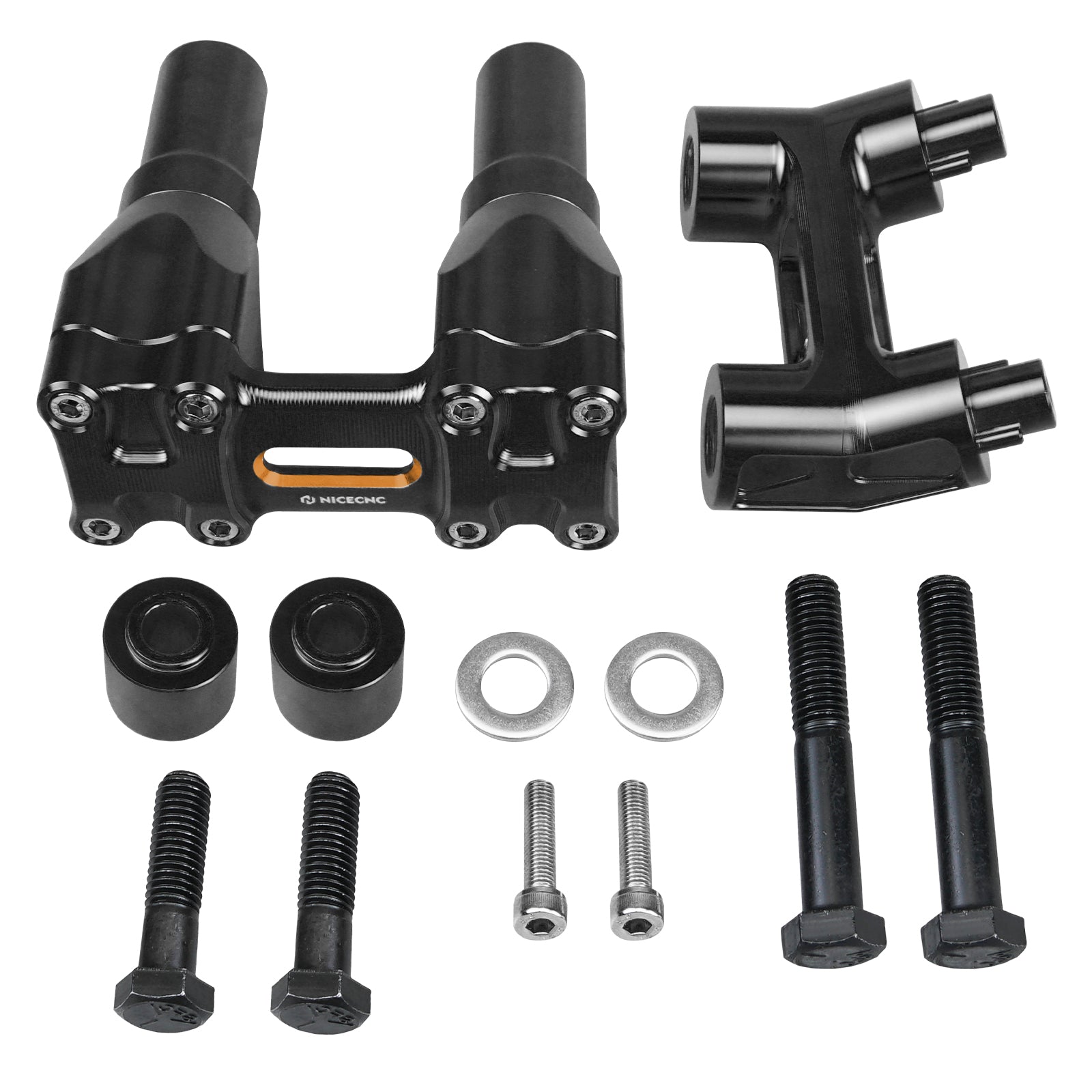 Handlebar Risers + Gauge Relocation Bracket Kit For Harley Road Glide FLTRX 2015-2023