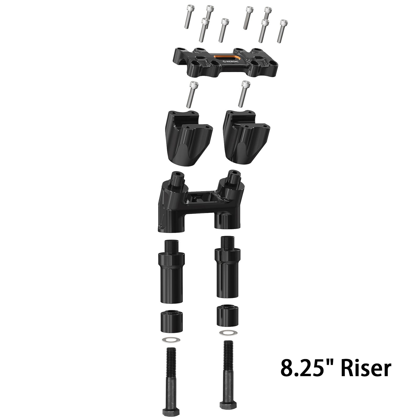 Handlebar Risers + Gauge Relocation Bracket Kit For Harley Road Glide FLTRX 2015-2023