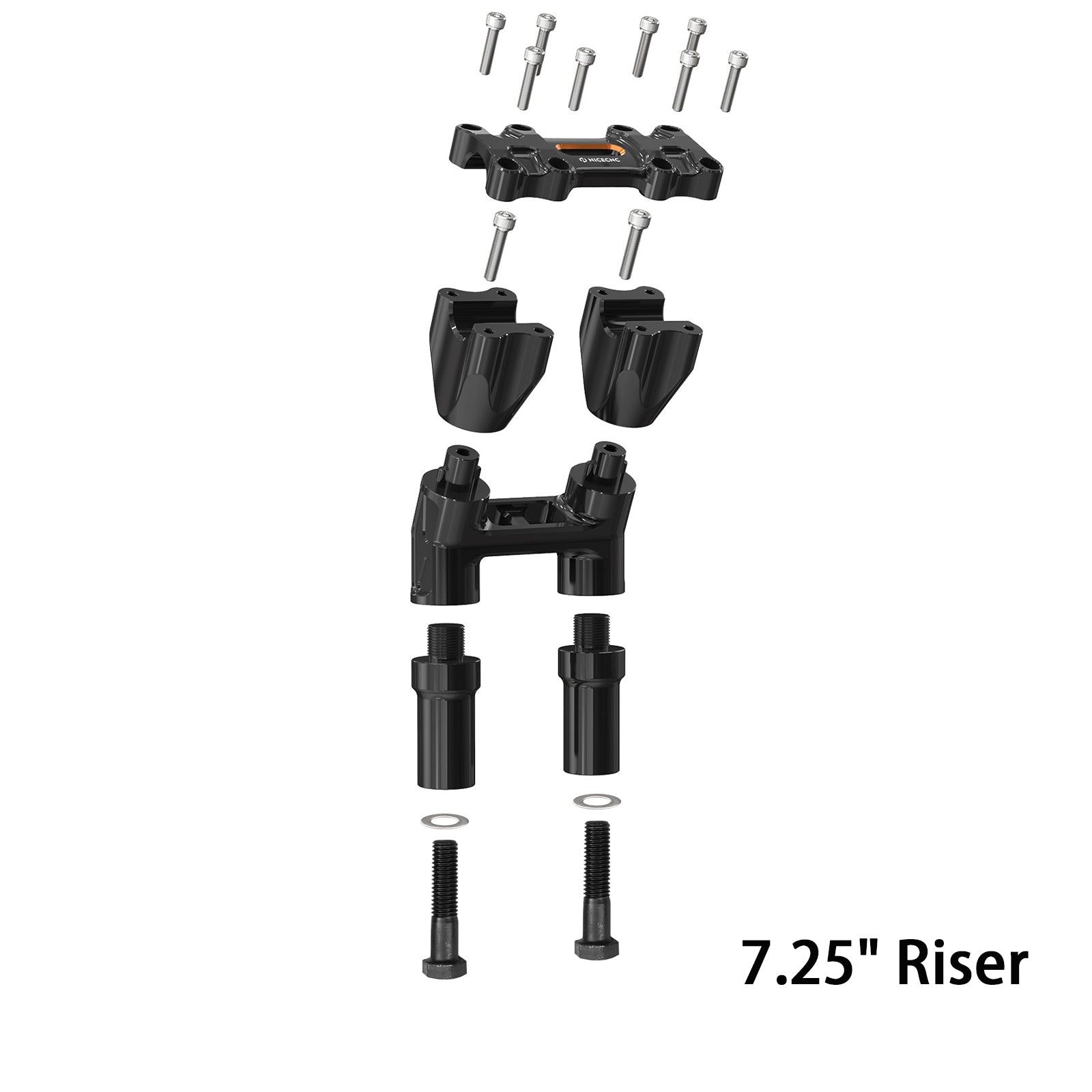 Handlebar Risers + Gauge Relocation Bracket Kit For Harley Road Glide FLTRX 2015-2023