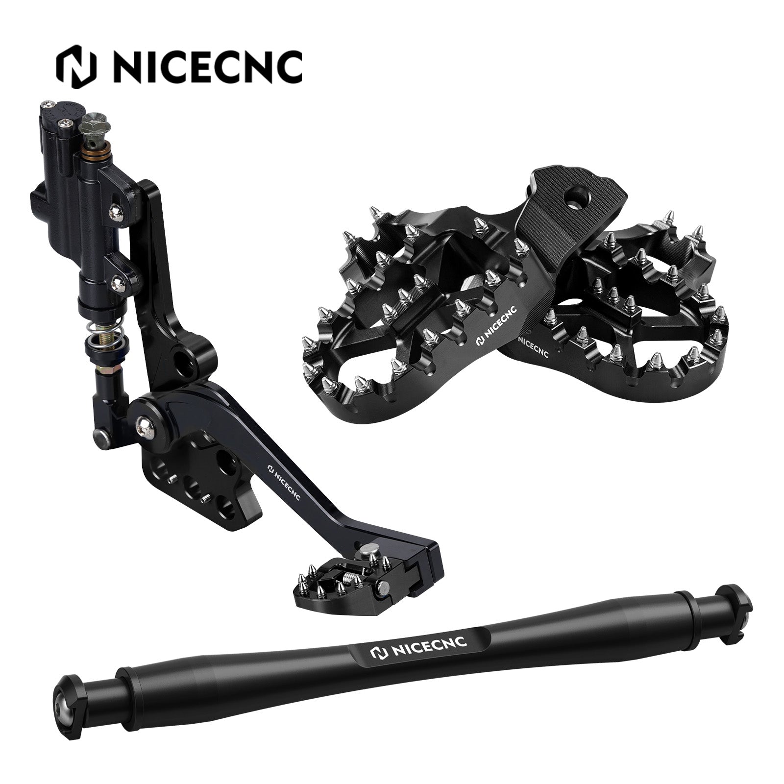 Hydraulic Rear Foot Brake + Extender Footrest + Support Brace For Surron Light Bee X S