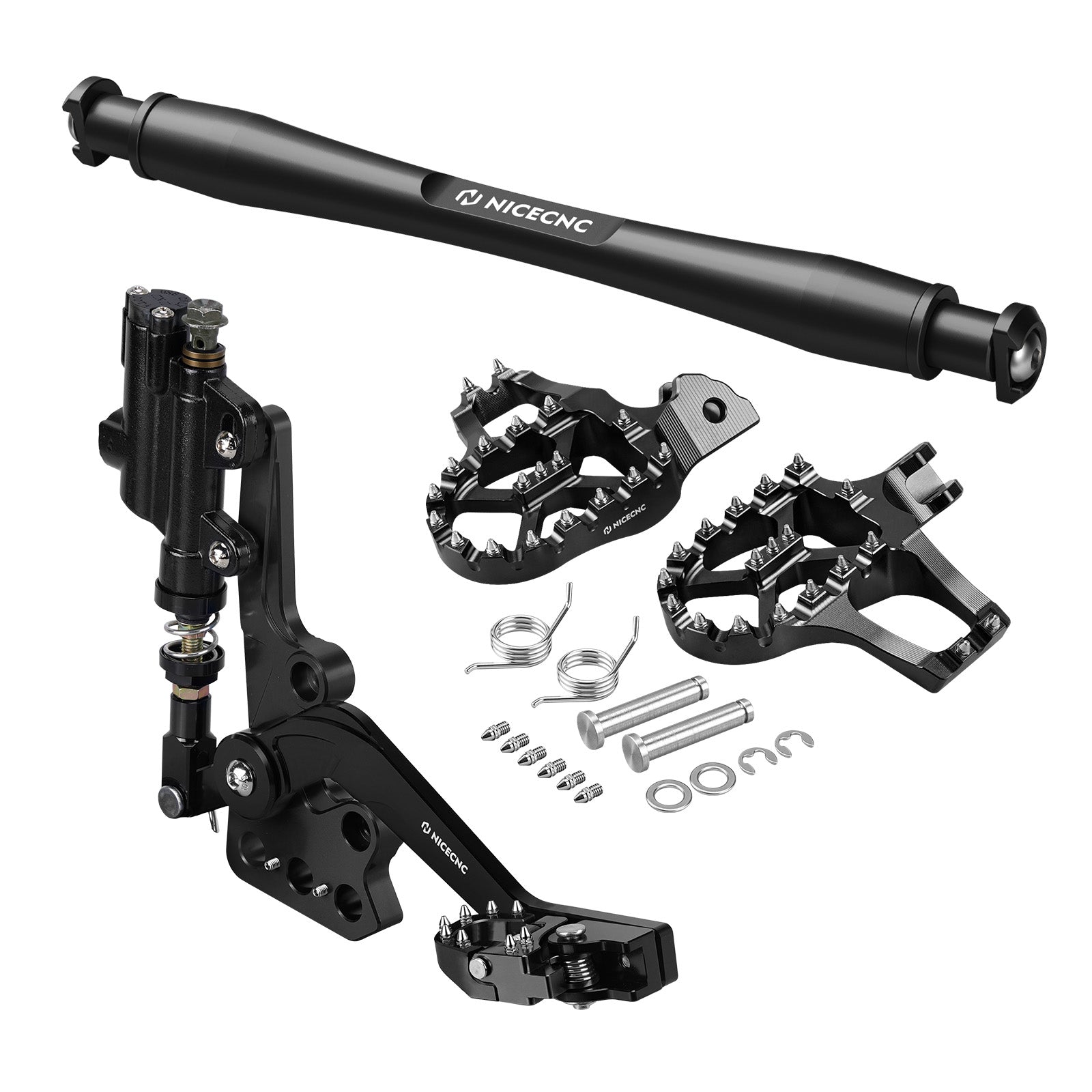 Hydraulic Rear Foot Brake + Extender Footrest + Support Brace For Surron Light Bee X S